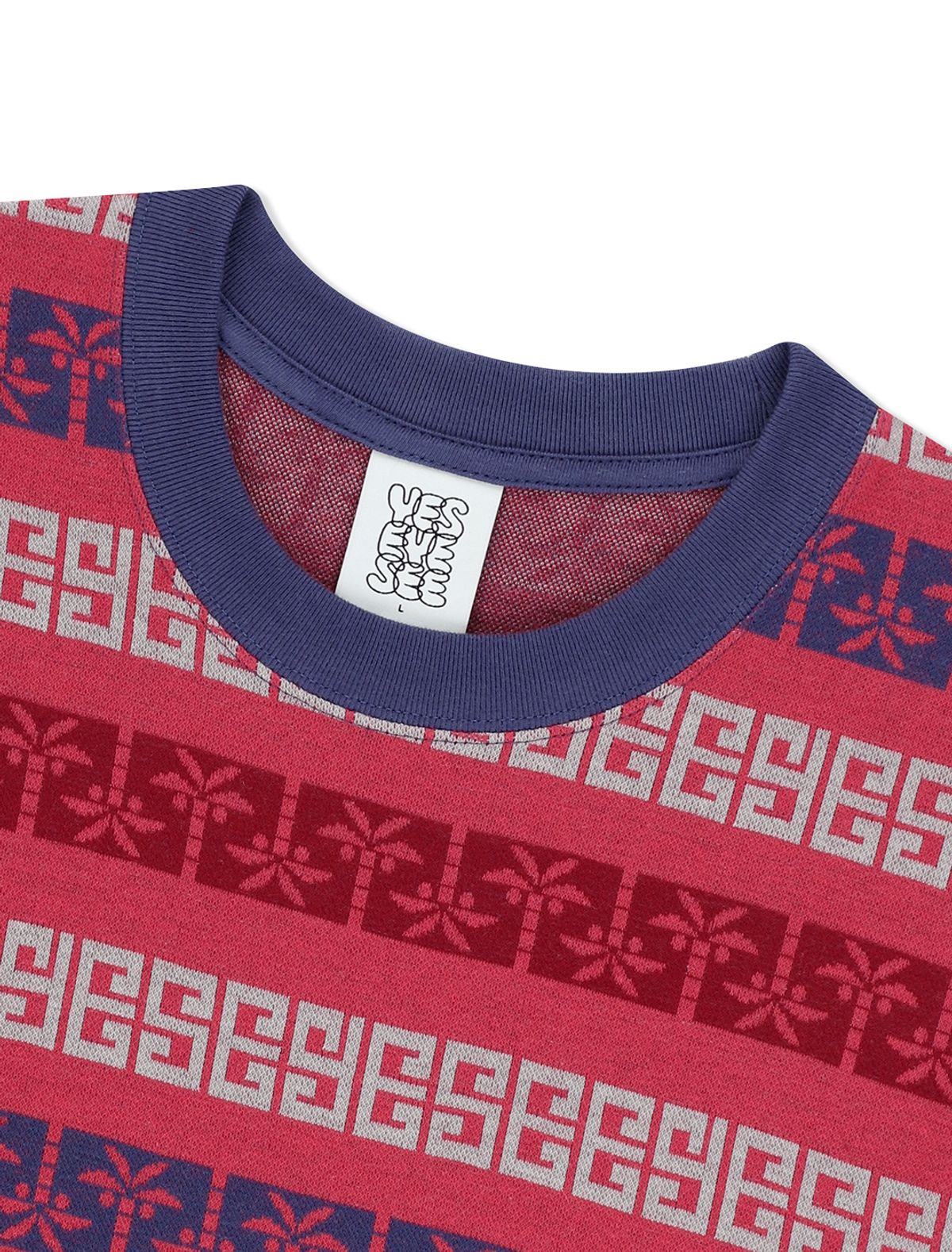 예스아이씨(YESEYESEE) Y.E.S Palm Jacquard L/S Red