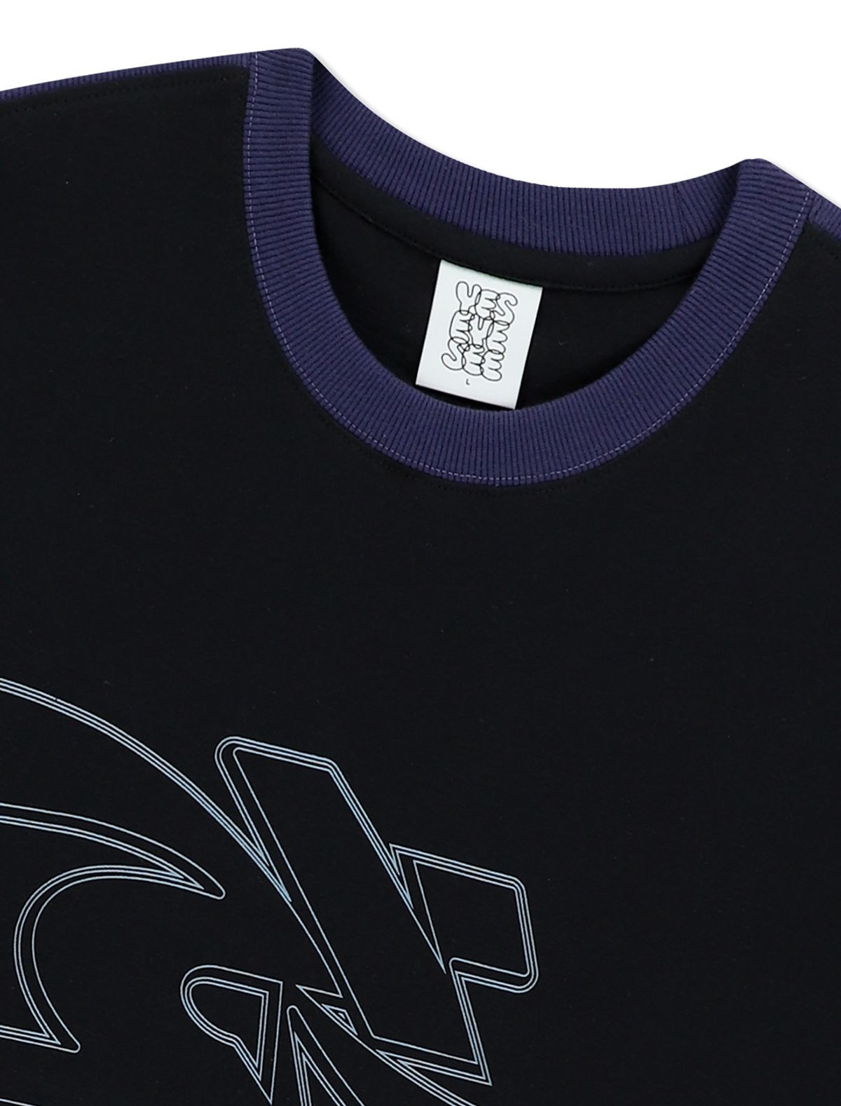 예스아이씨(YESEYESEE) Side Rib L/S Black