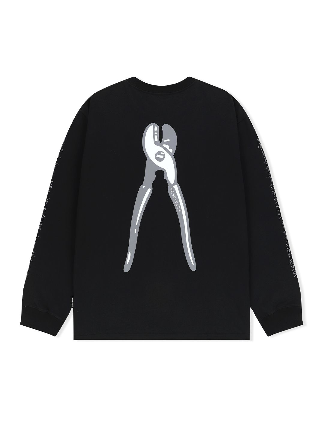 さらに100円引き◆YESEYESEE◆Side Rib L/S MUSINSA公式 | YESEYESEE Y.E.S Wire Logo L/S Black
