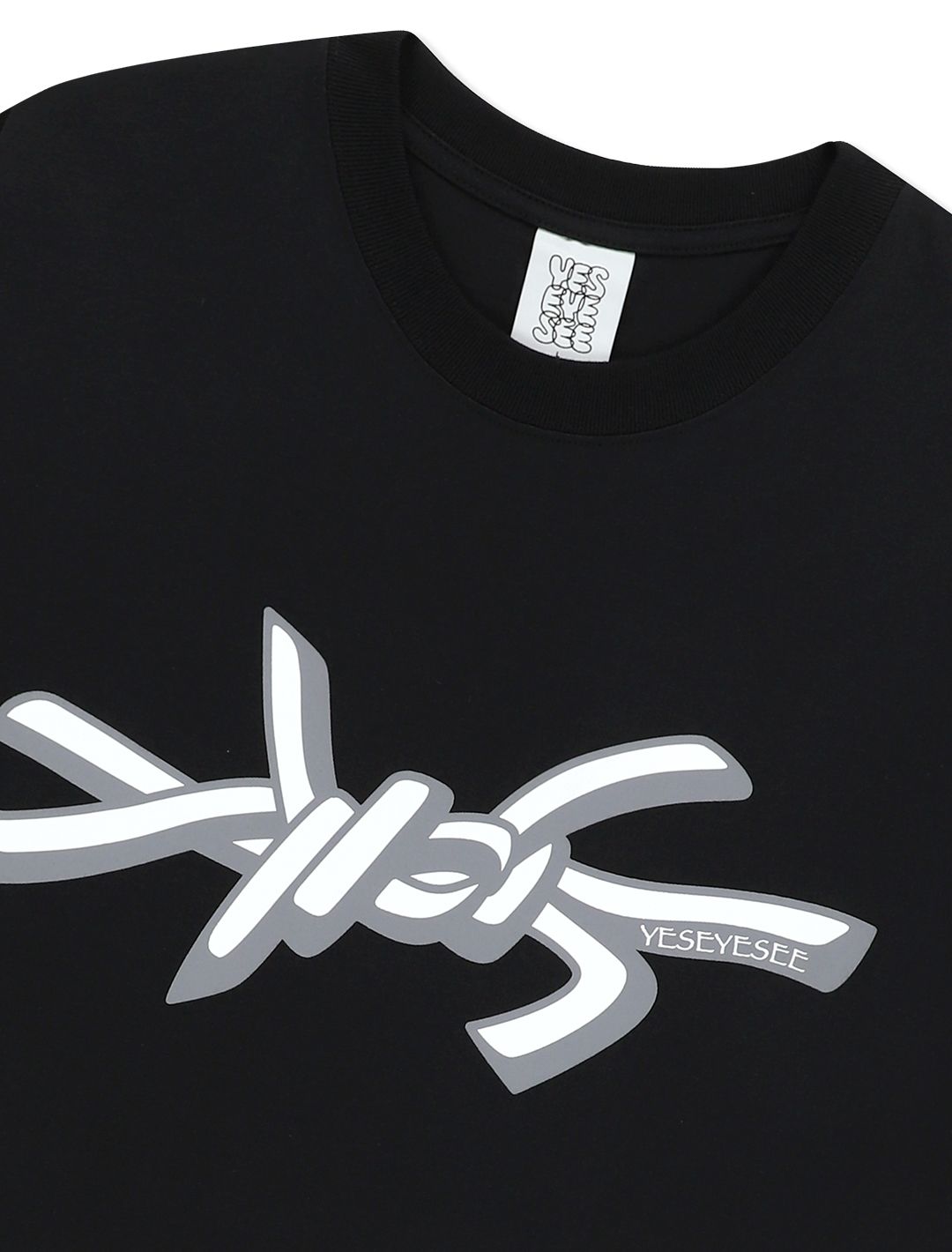 ★2025SS新作★YESEYESEE★Y.E.S Wire Logo L/S MUSINSA | YESEYESEE Y.E.S Wire Logo L/S Black