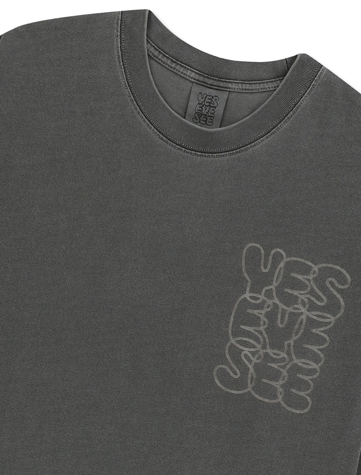 예스아이씨(YESEYESEE) C-Logo Pigment L/S Charcoal