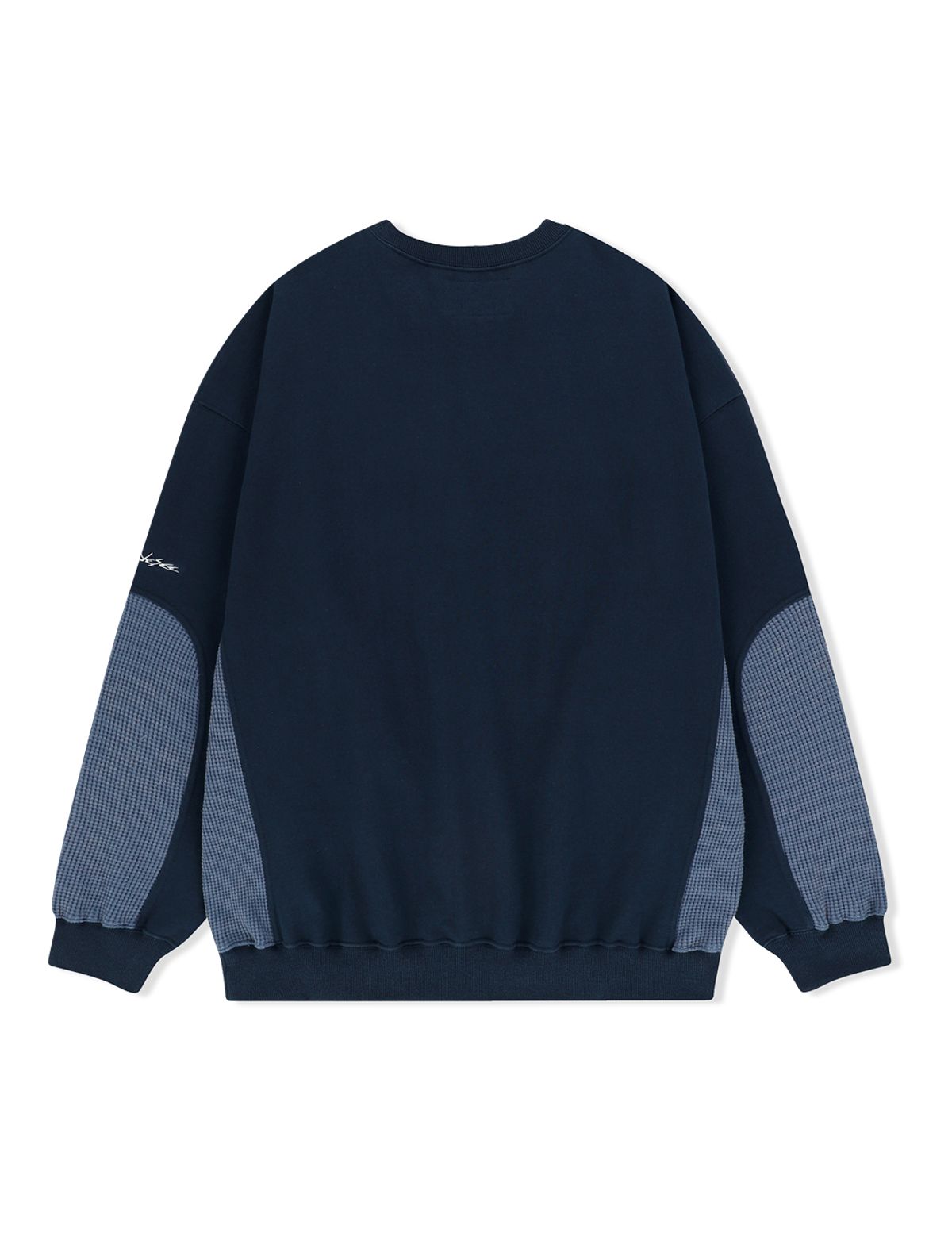예스아이씨(YESEYESEE) Y.E.S Waffle Sweatshirt Navy