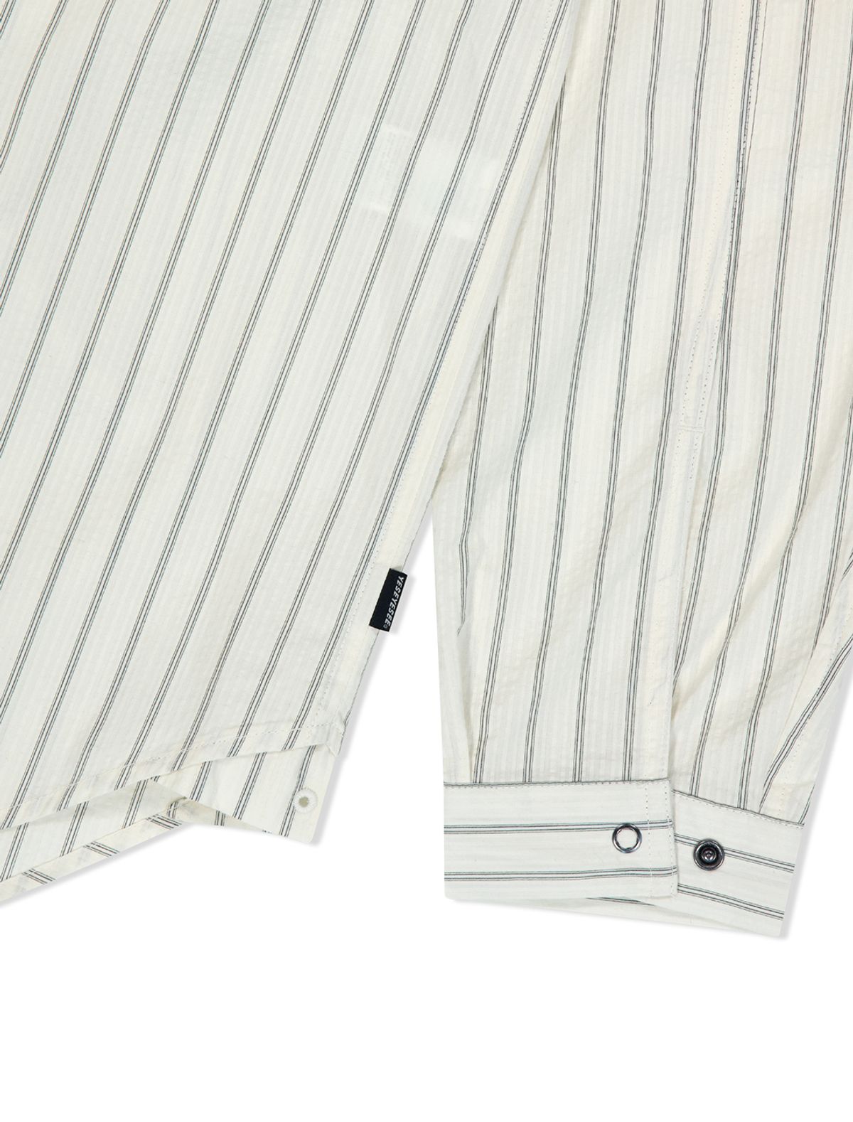 예스아이씨(YESEYESEE) Hi Neck Two Way Zip Up Shirt White