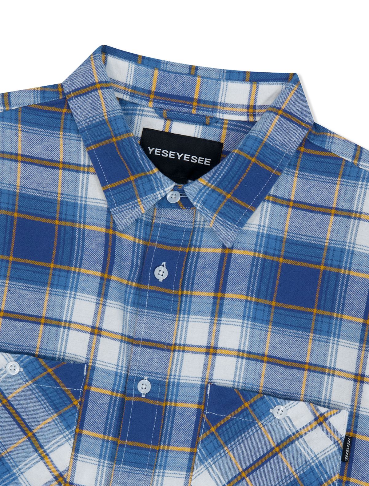 예스아이씨(YESEYESEE) Flannel Check Shirt Blue
