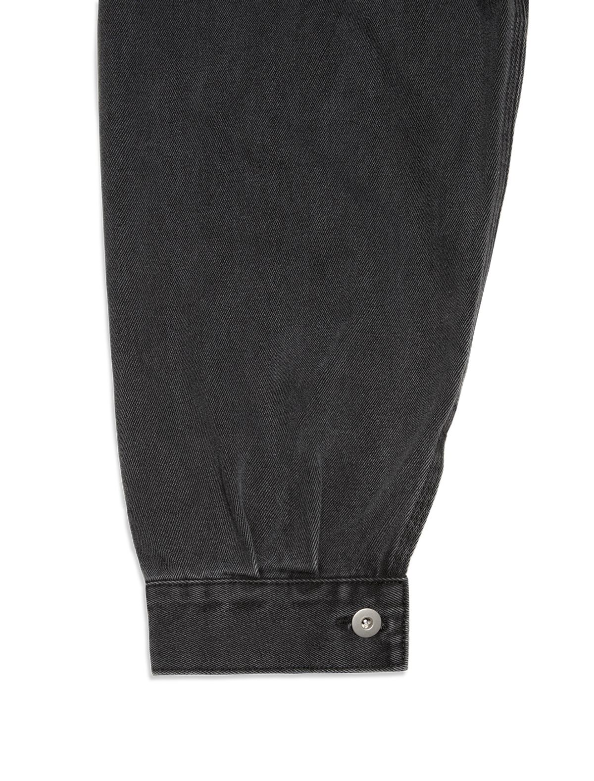 예스아이씨(YESEYESEE) Loose Fit Zip Up Denim Jacket Black