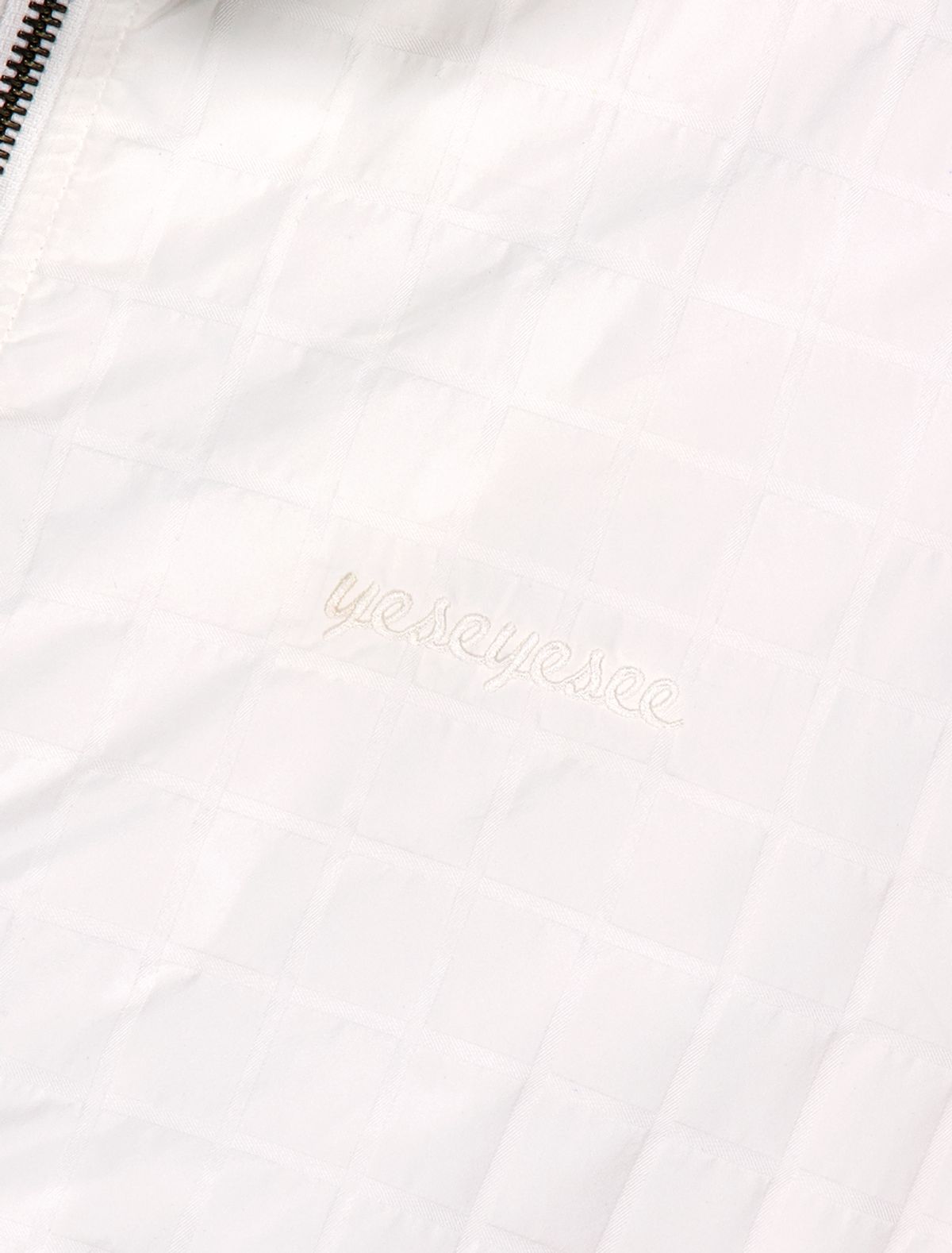 예스아이씨(YESEYESEE) Windowpane Zip Blouson White