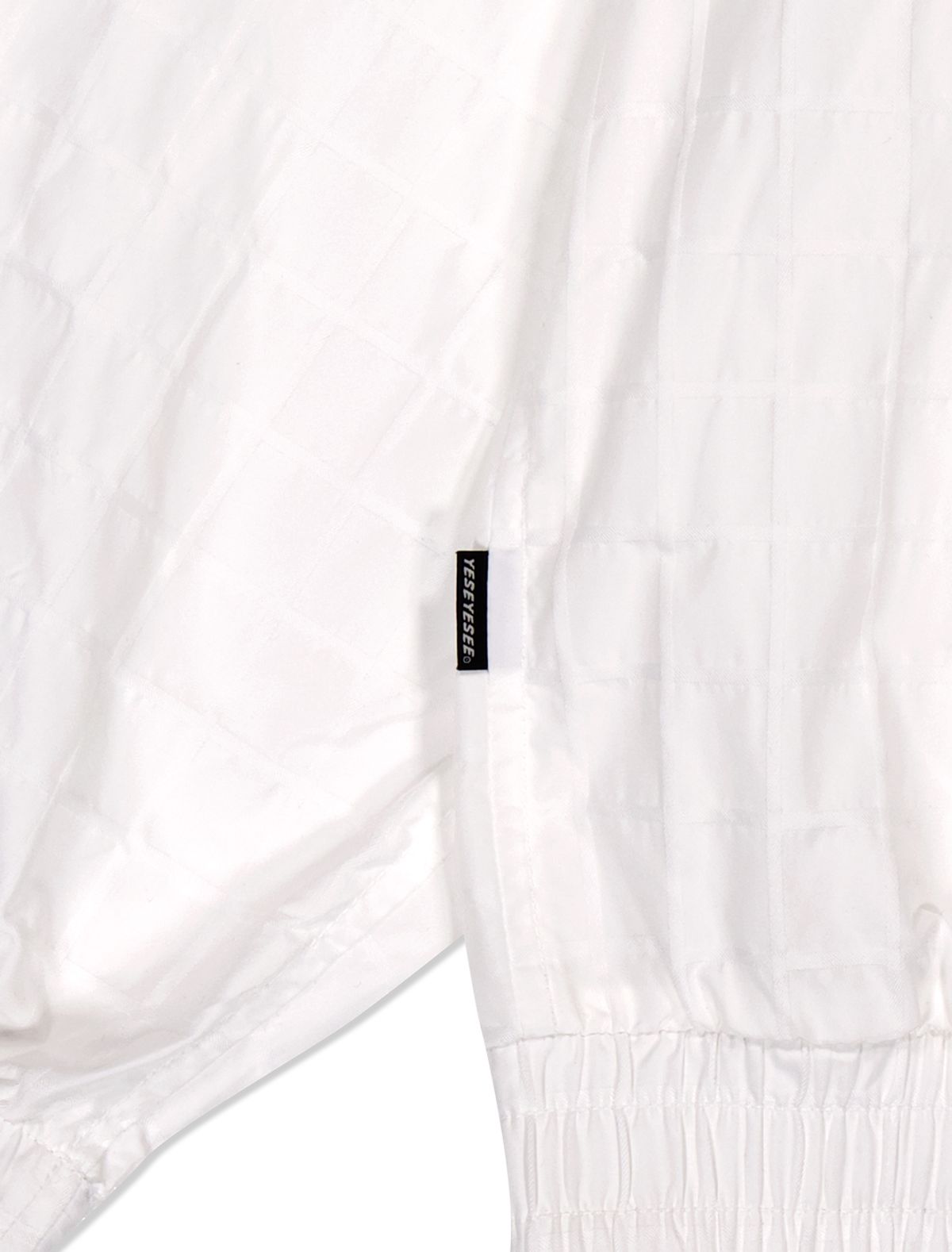 예스아이씨(YESEYESEE) Windowpane Zip Blouson White