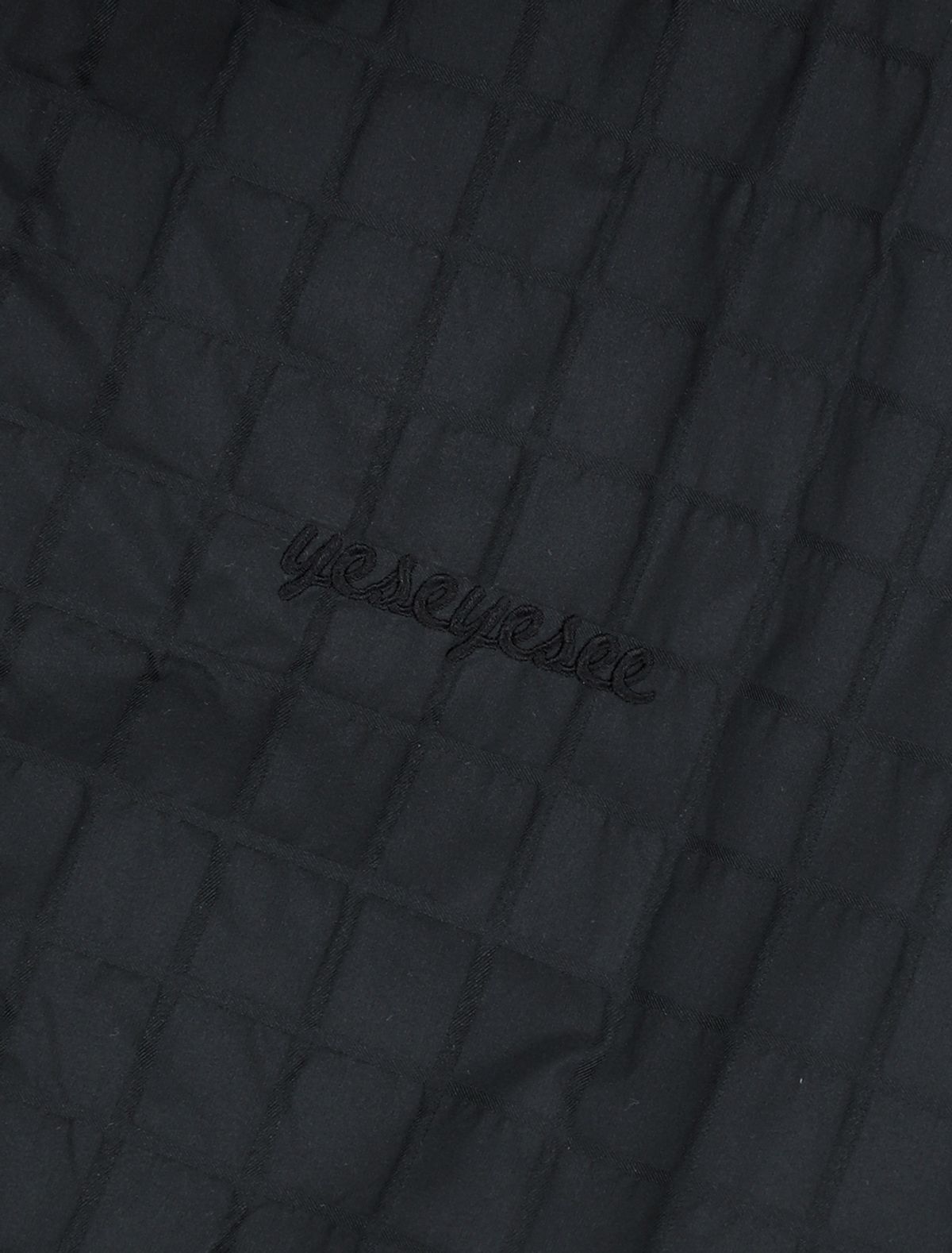 예스아이씨(YESEYESEE) Windowpane Zip Blouson Black