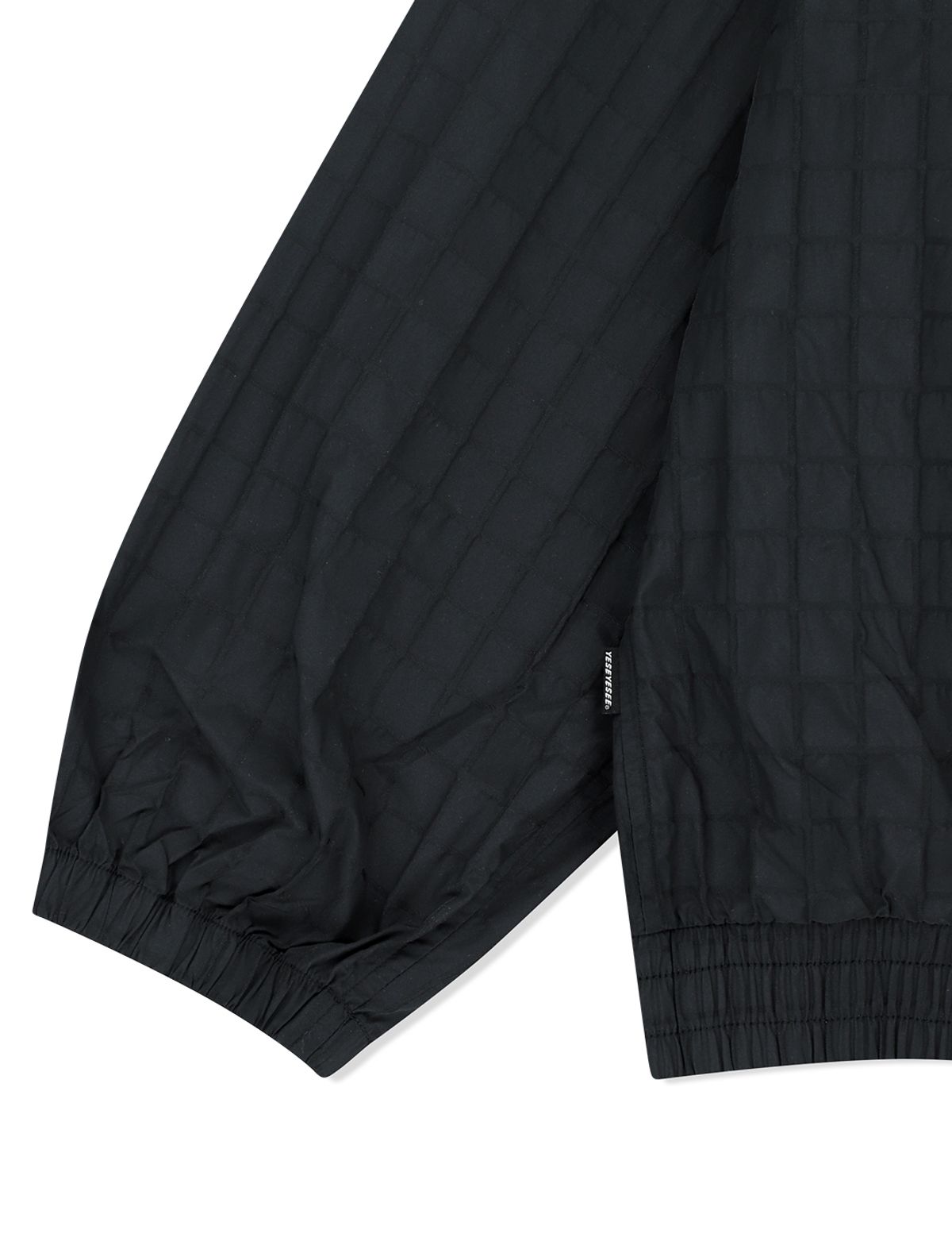 예스아이씨(YESEYESEE) Windowpane Zip Blouson Black
