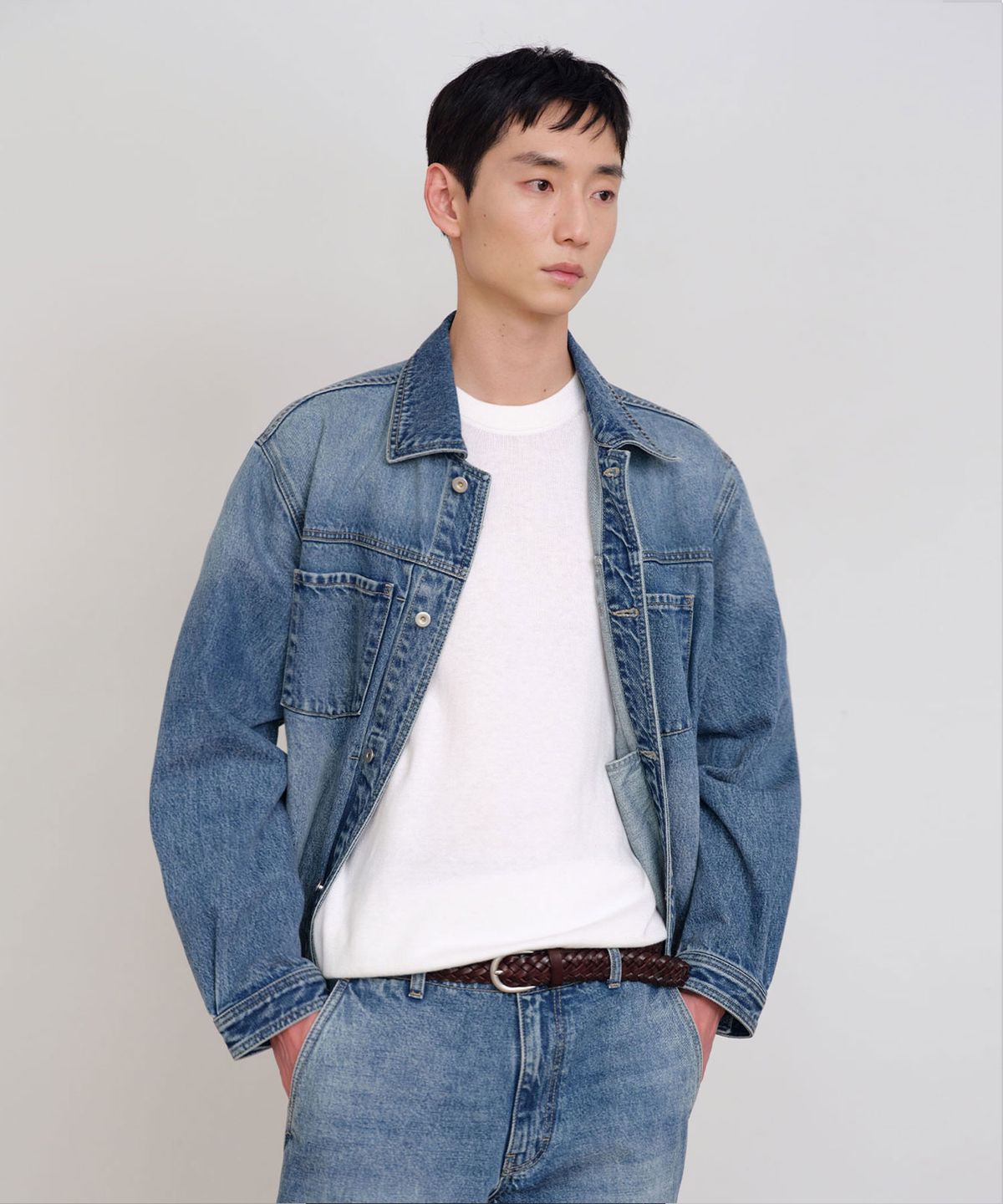 시에클(SIECLE) 컴포트 데님 트러커 자켓 (미드인디고)