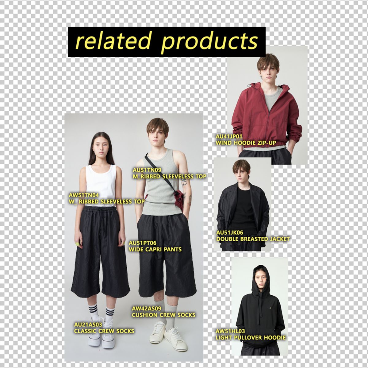애스플래폼(ATHPLATFORM) AU51PT06 와이드 카프리팬츠_블랙