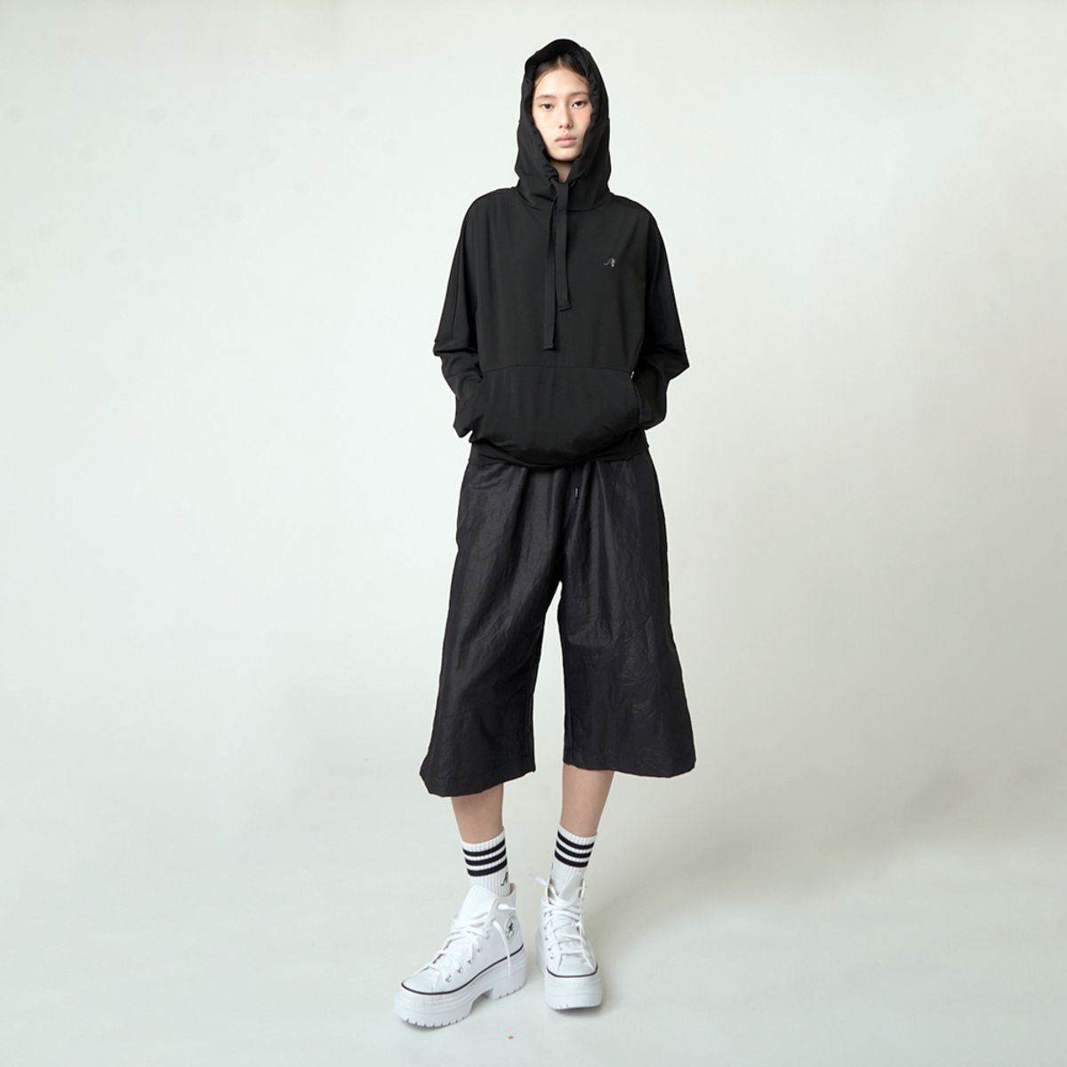 애스플래폼(ATHPLATFORM) AU51PT06 와이드 카프리팬츠_블랙