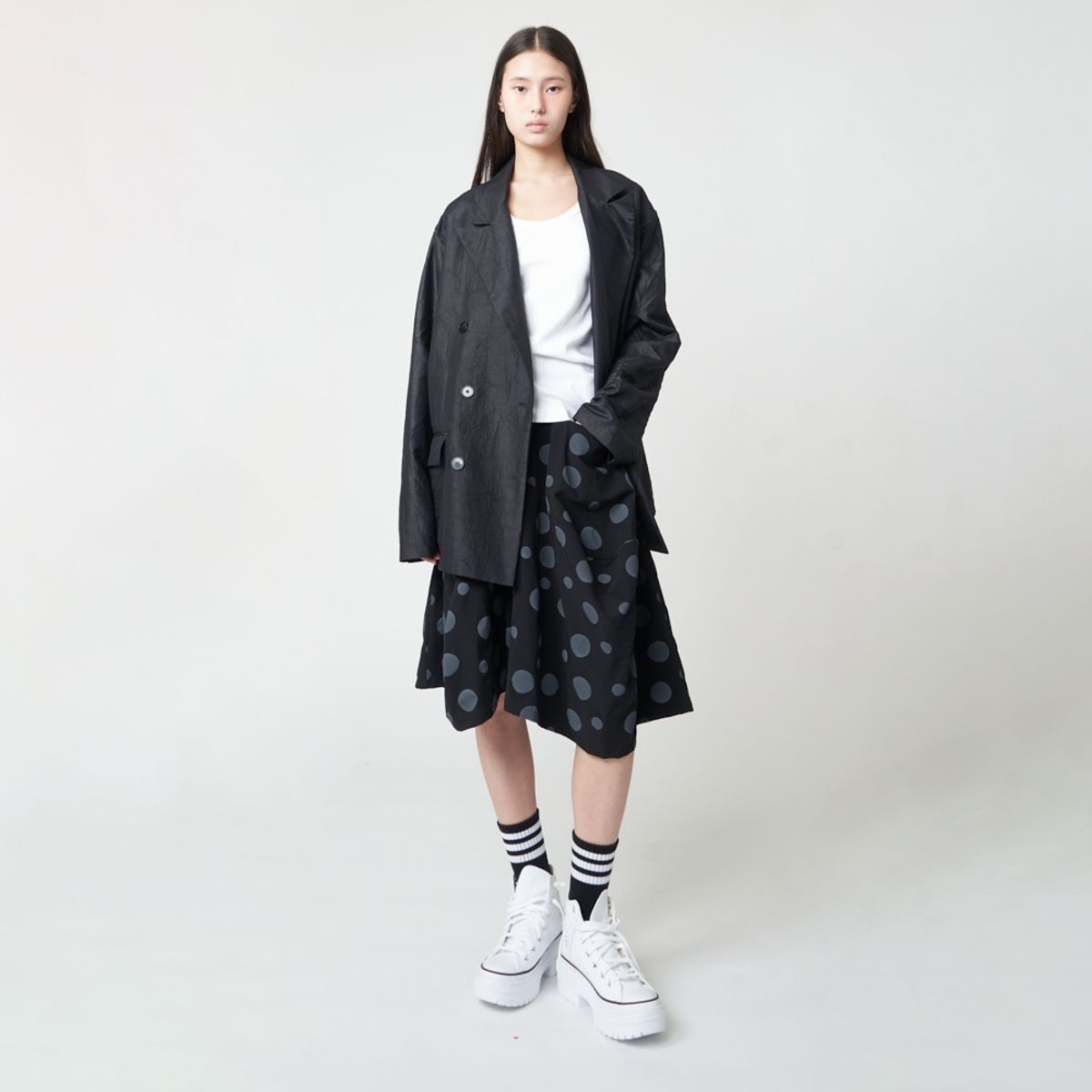 애스플래폼(ATHPLATFORM) AW51PT03 도트 버뮤다 팬츠_블랙