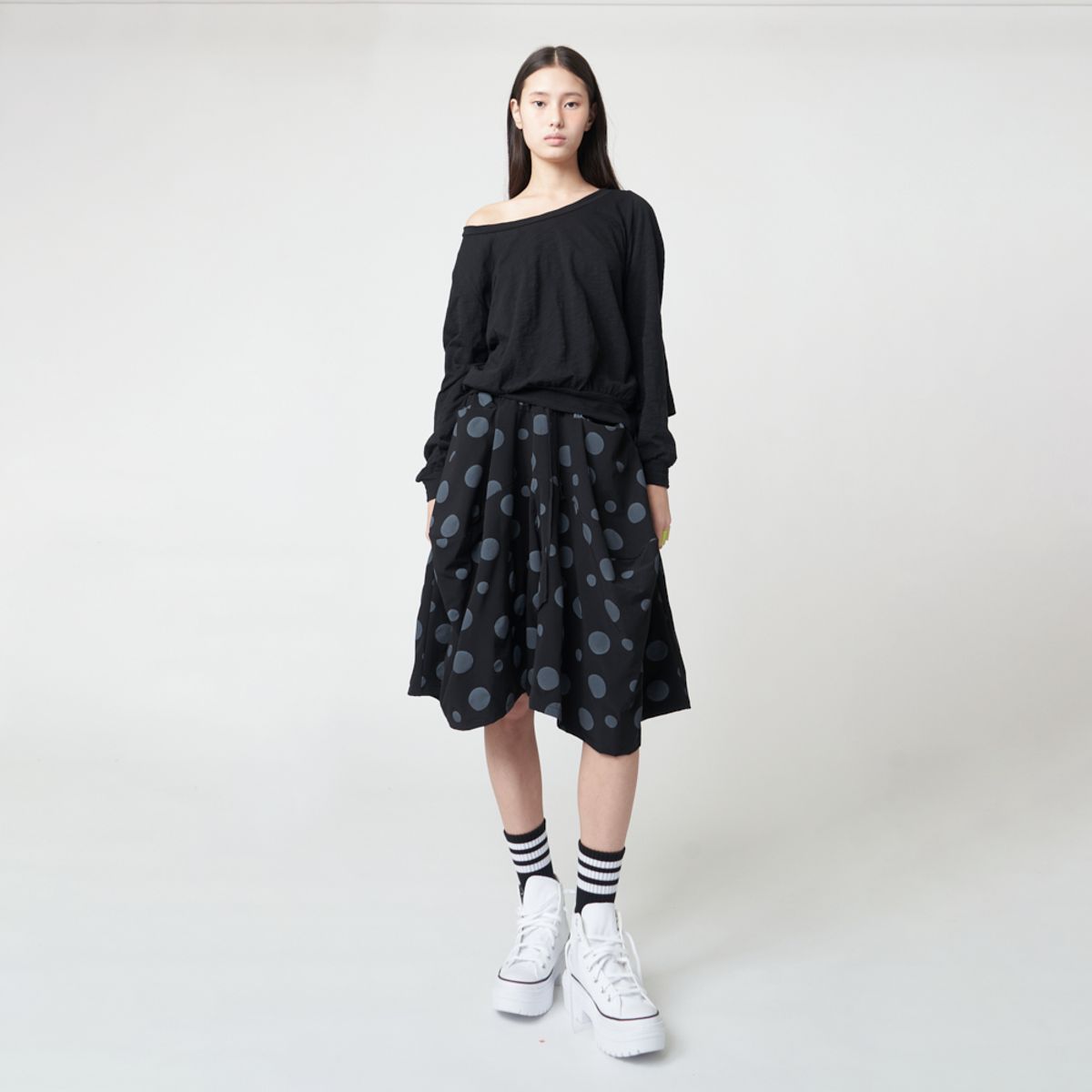 애스플래폼(ATHPLATFORM) AW51PT03 도트 버뮤다 팬츠_블랙