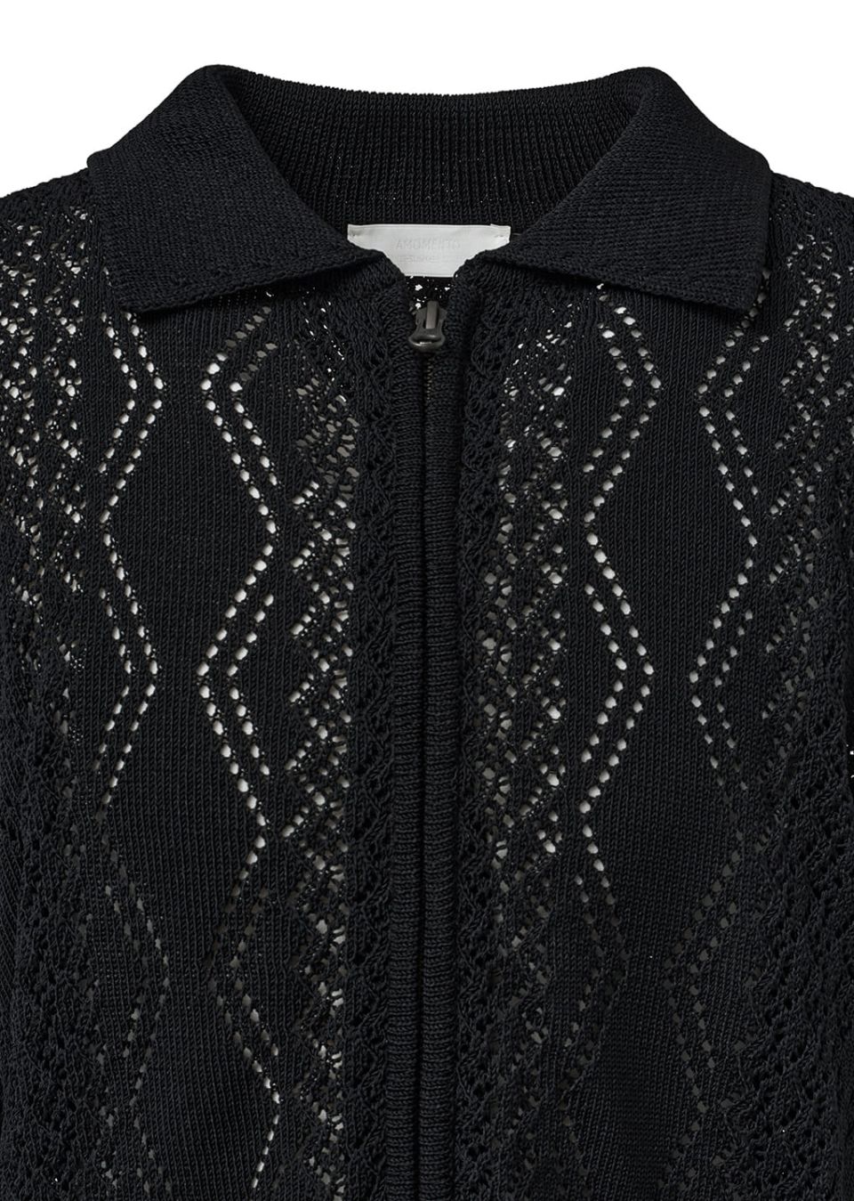 MUSINSA公式 | AMOMENTO CROCHET ZIP-UP CARDIGAN (2COLORS)