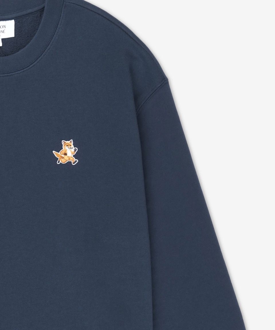 MUSINSA | MAISON KITSUNE Speedy Fox Patch Comfort Sweatshirt - Ink