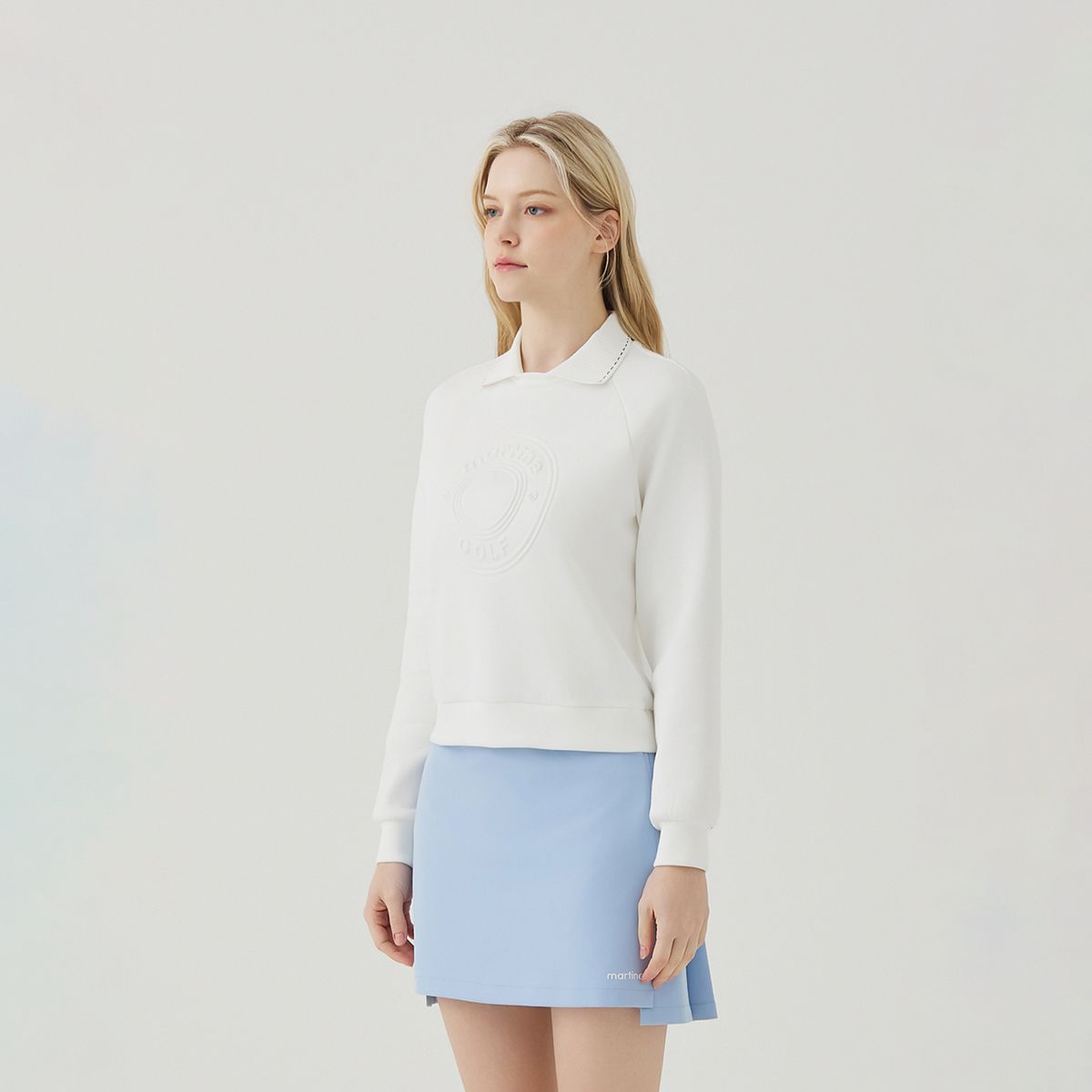 마틴골프(MARTINE GOLF) Circle Logo Point Shirts_O/White