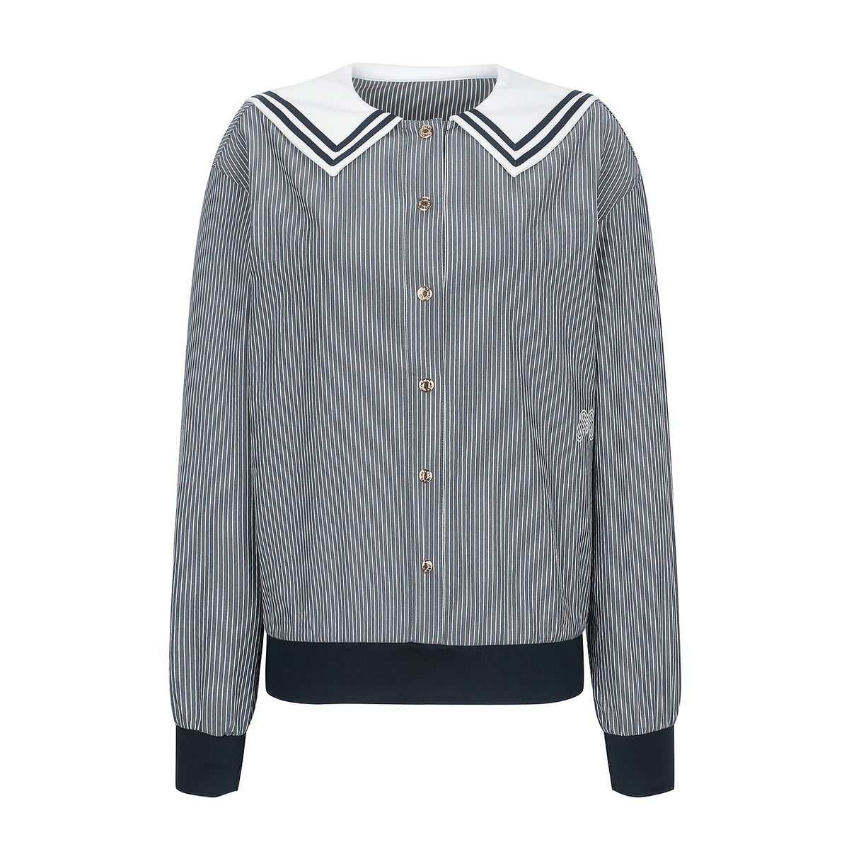 마틴골프(MARTINE GOLF) Stripe Blouson Shirts_Navy