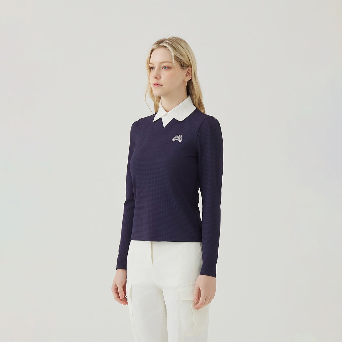 마틴골프(MARTINE GOLF) Pullover Knit Collar Shirts_Navy