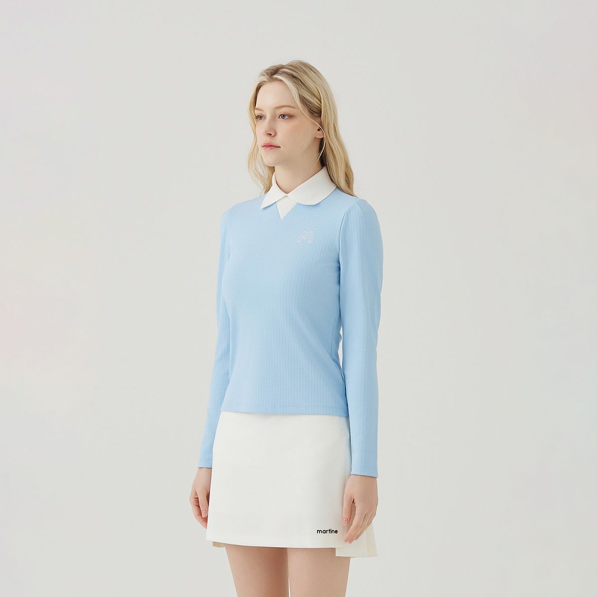 마틴골프(MARTINE GOLF) Pullover Knit Collar Shirts_S/Blue