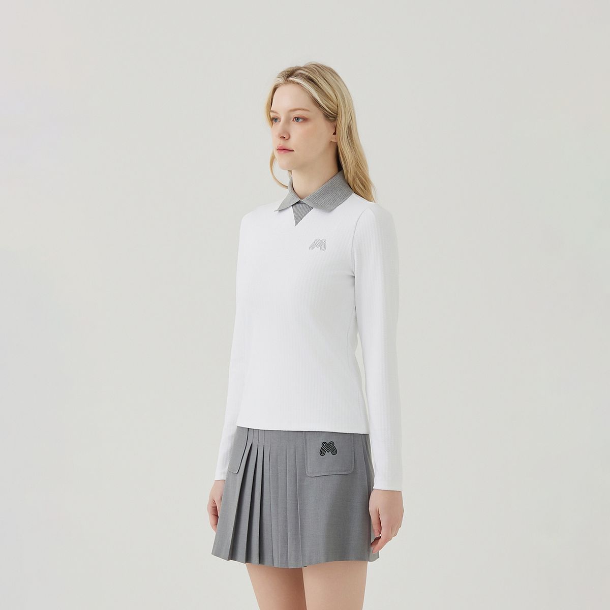 마틴골프(MARTINE GOLF) Pullover Knit Collar Shirts_O/White