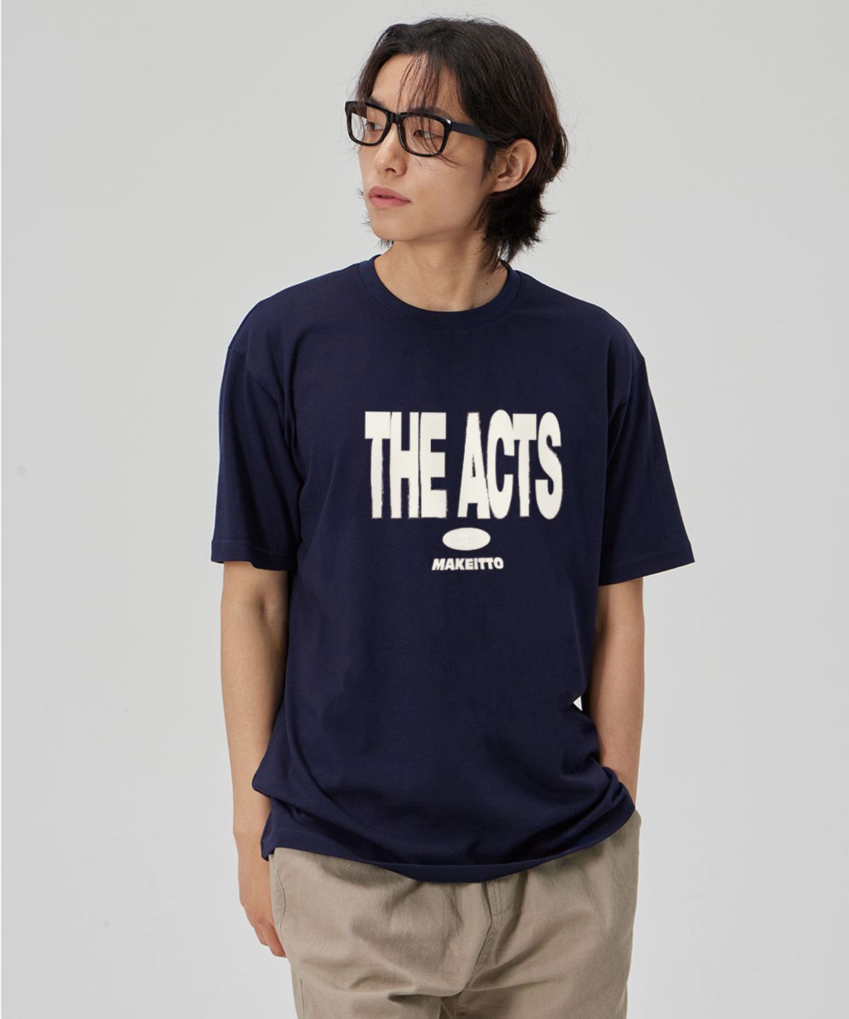 메이킷투(MAKEITTO) [THE ACTS]CREW NECK TEE_NAVY