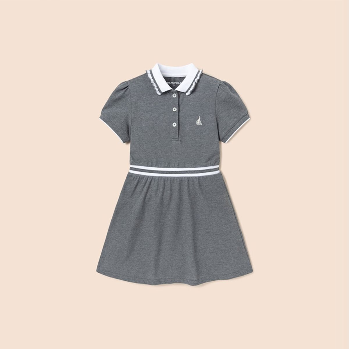 빈폴 키즈(BEANPOLE KIDS) 반소매 피케 원피스  애쉬 (BI5371G054)