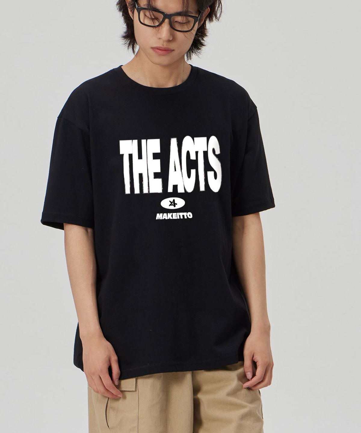 메이킷투(MAKEITTO) [THE ACTS]CREW NECK TEE_BLACK