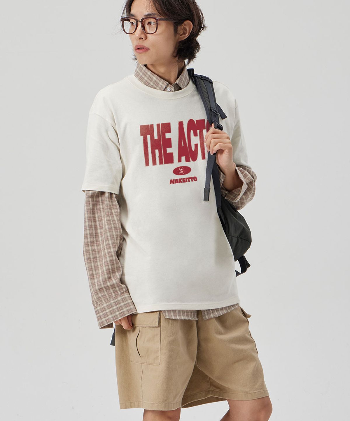 메이킷투(MAKEITTO) [THE ACTS]CREW NECK TEE_CREAM