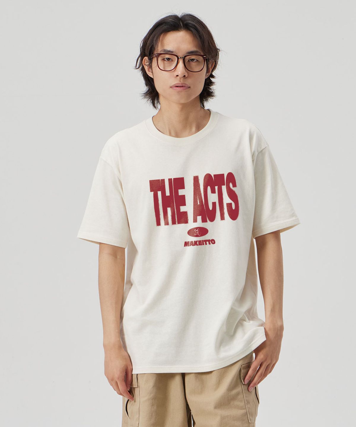 메이킷투(MAKEITTO) [THE ACTS]CREW NECK TEE_CREAM