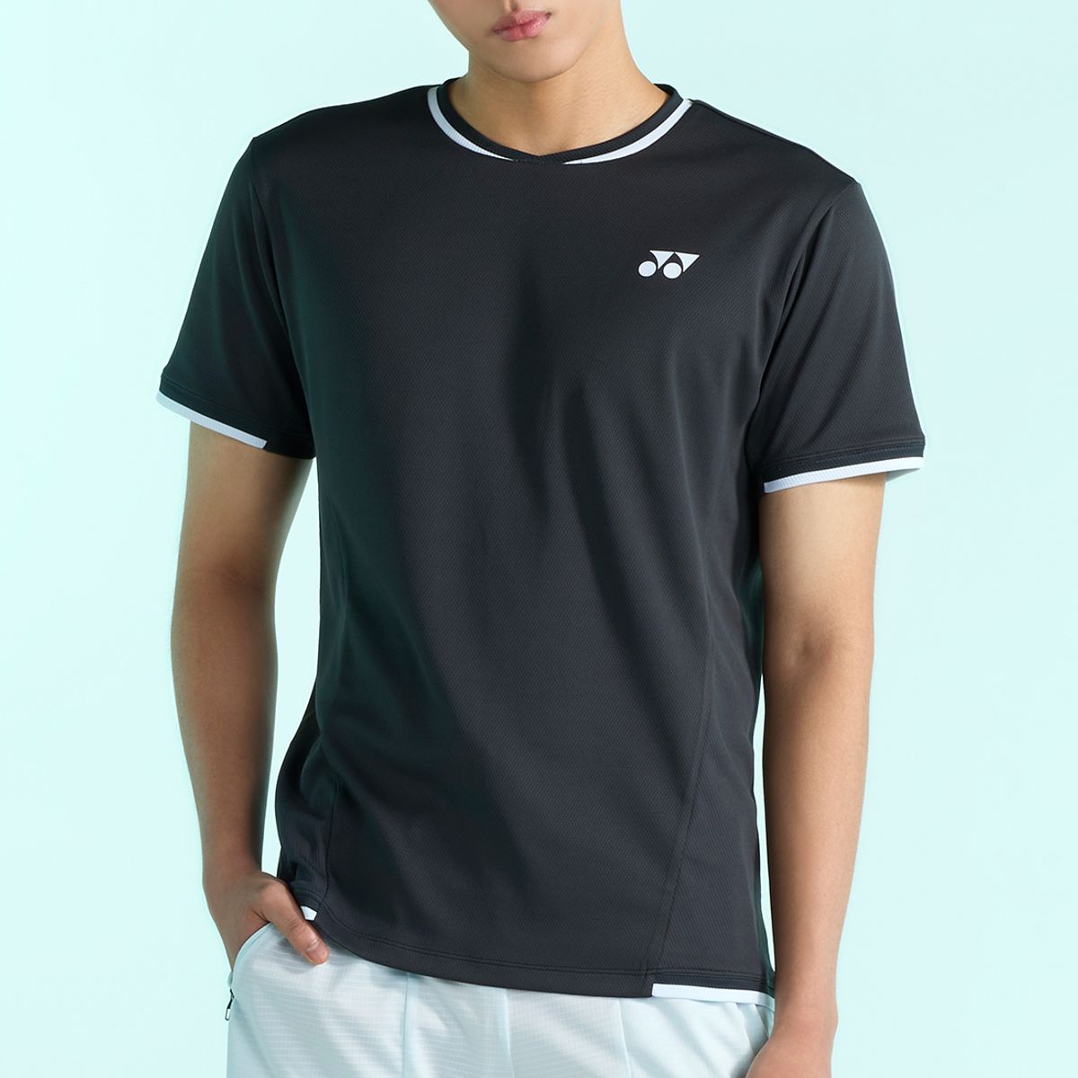 요넥스(YONEX) 255TS003M 카키 그레이 남성용 변형 절개 테니스 게임웨어
