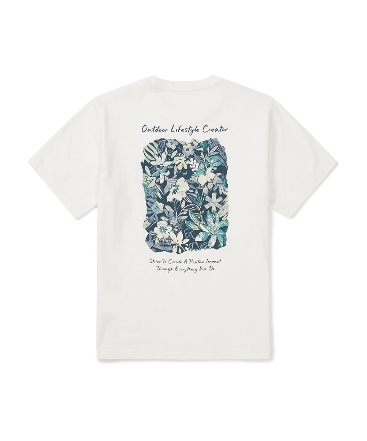 스노우피크 어패럴(SNOWPEAK APPAREL) 코튼 트로피컬 반팔 티셔츠 (S25MUFTS62) Off White