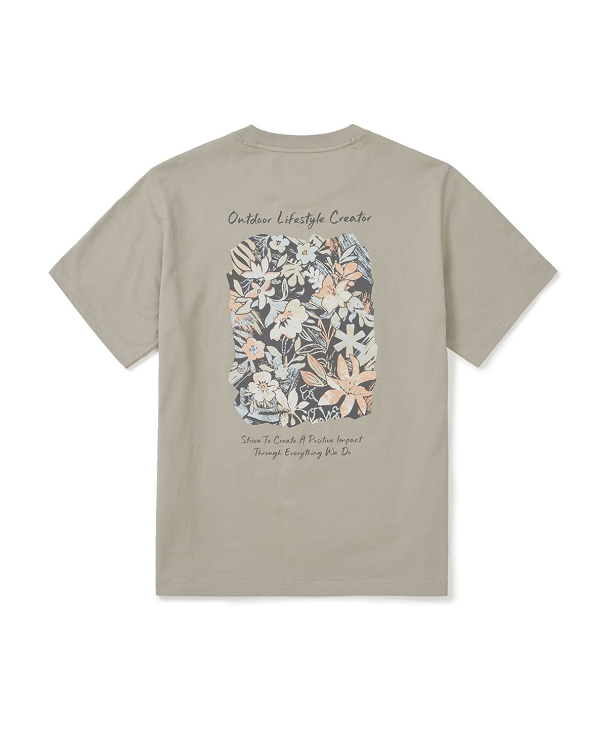 스노우피크 어패럴(SNOWPEAK APPAREL) 코튼 트로피컬 반팔 티셔츠 (S25MUFTS62) Fog Gray