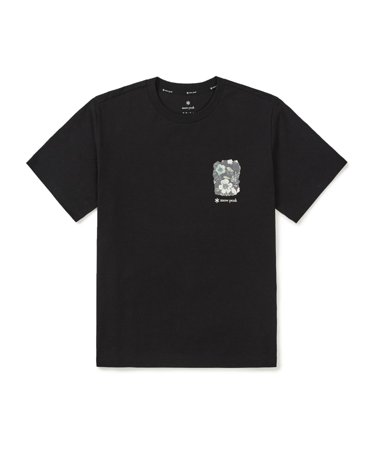 스노우피크 어패럴(SNOWPEAK APPAREL) 코튼 트로피컬 반팔 티셔츠 (S25MUFTS62) Black