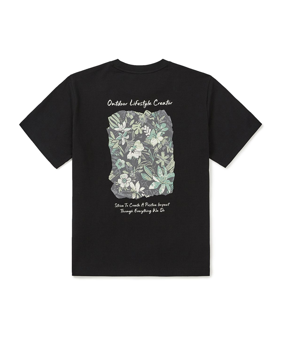 스노우피크 어패럴(SNOWPEAK APPAREL) 코튼 트로피컬 반팔 티셔츠 (S25MUFTS62) Black