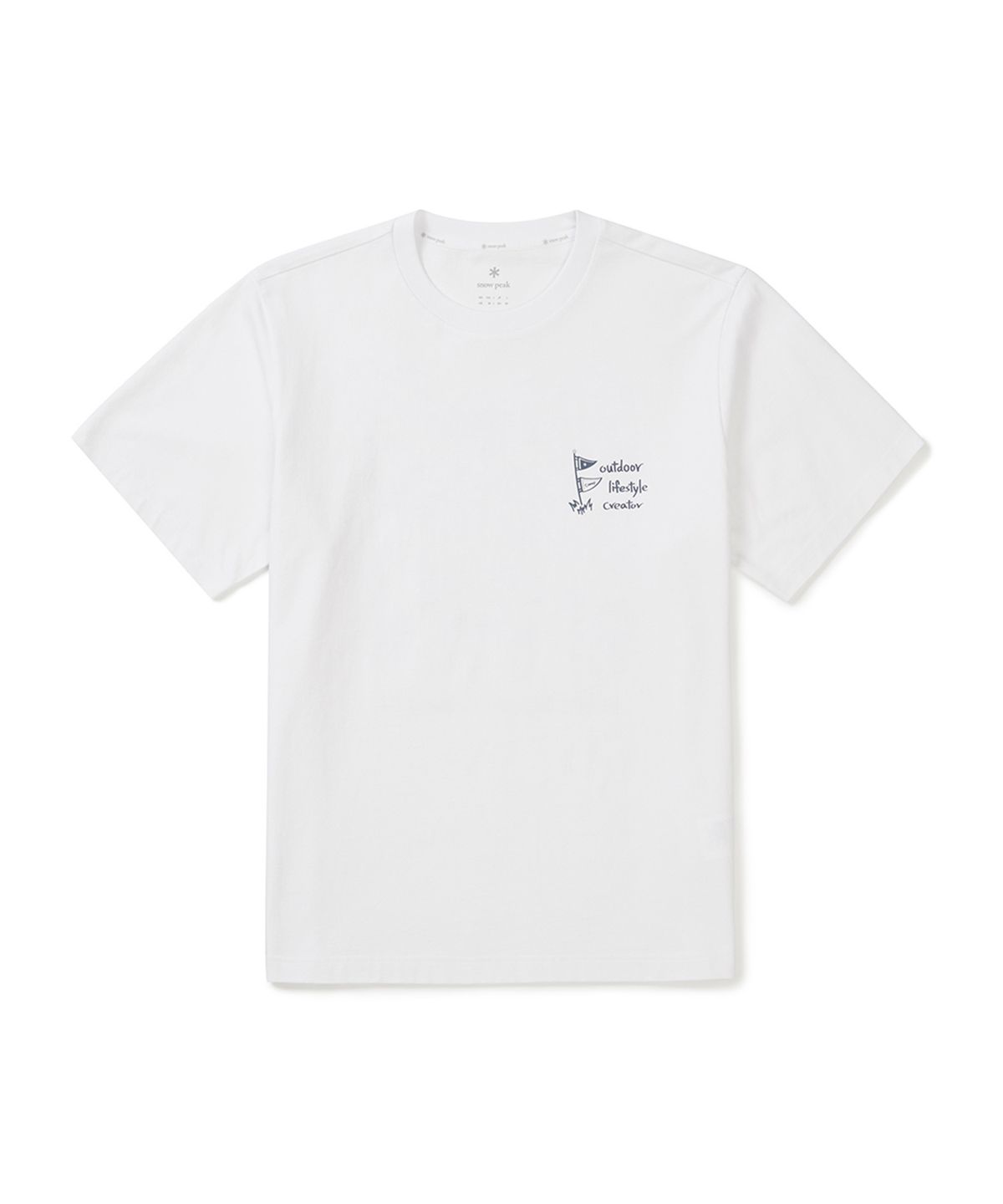 스노우피크 어패럴(SNOWPEAK APPAREL) 코튼 피크닉 반팔 티셔츠 (S25MUFTS60) White