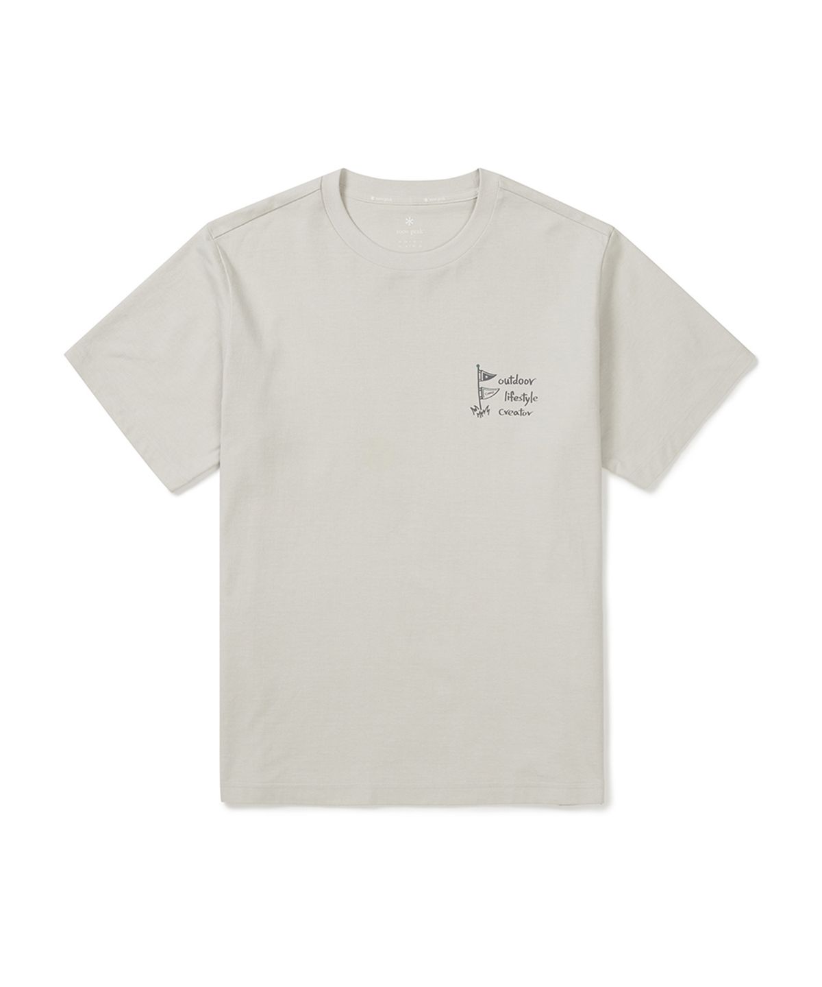 스노우피크 어패럴(SNOWPEAK APPAREL) 코튼 피크닉 반팔 티셔츠 (S25MUFTS60) Light Beige