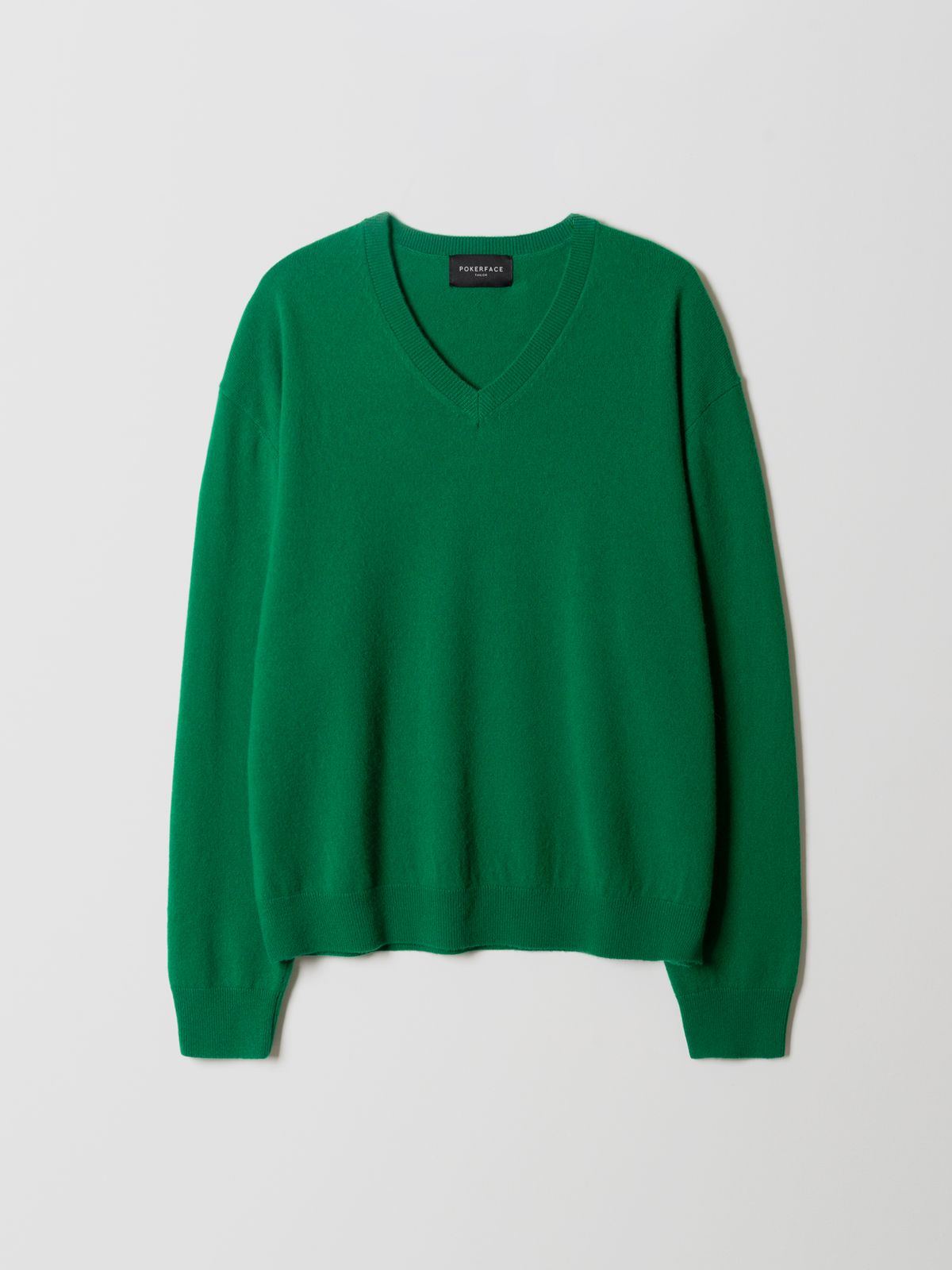 포커페이스(POKERFACE) FARASHA CASHMERE V NECK KNIT GREEN