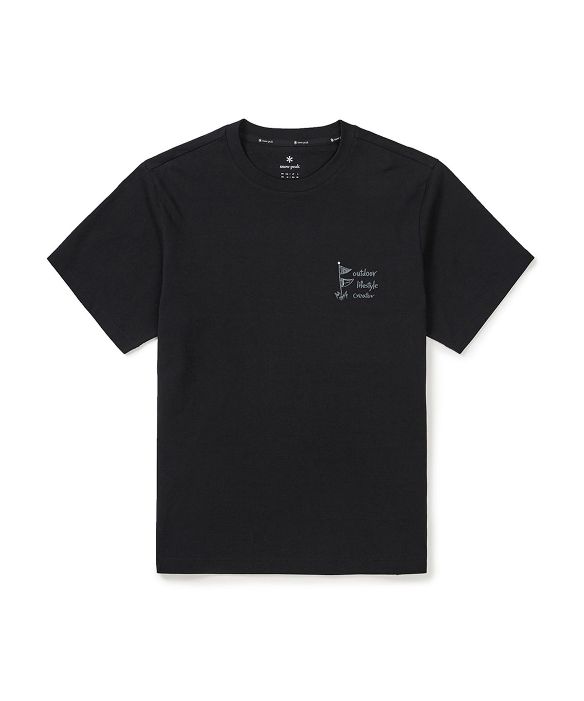 스노우피크 어패럴(SNOWPEAK APPAREL) 코튼 피크닉 반팔 티셔츠 (S25MUFTS60) Dark Charcoal