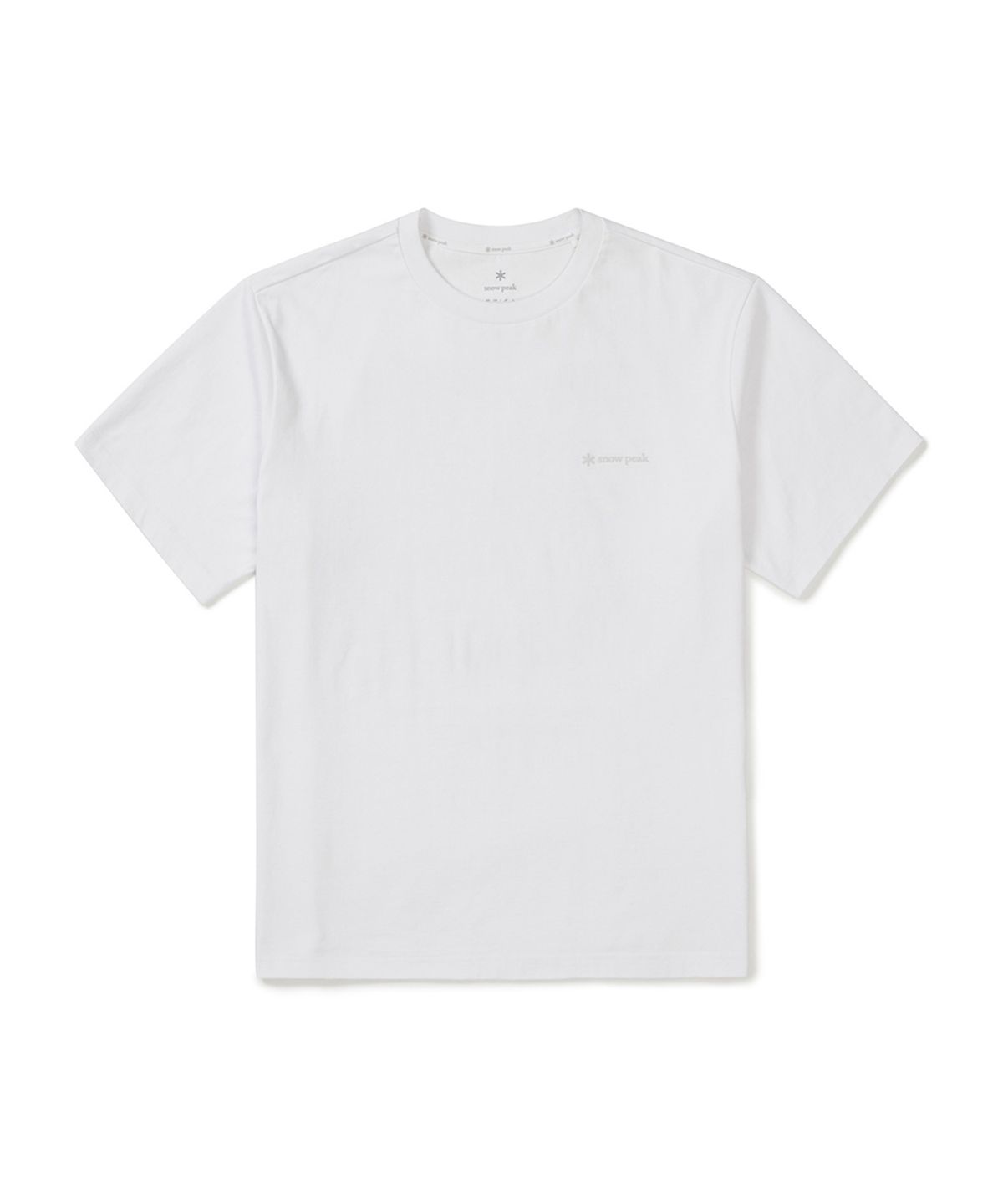 스노우피크 어패럴(SNOWPEAK APPAREL) 코튼 발포 레터링 반팔 티셔츠 (S25MMFTS58) White