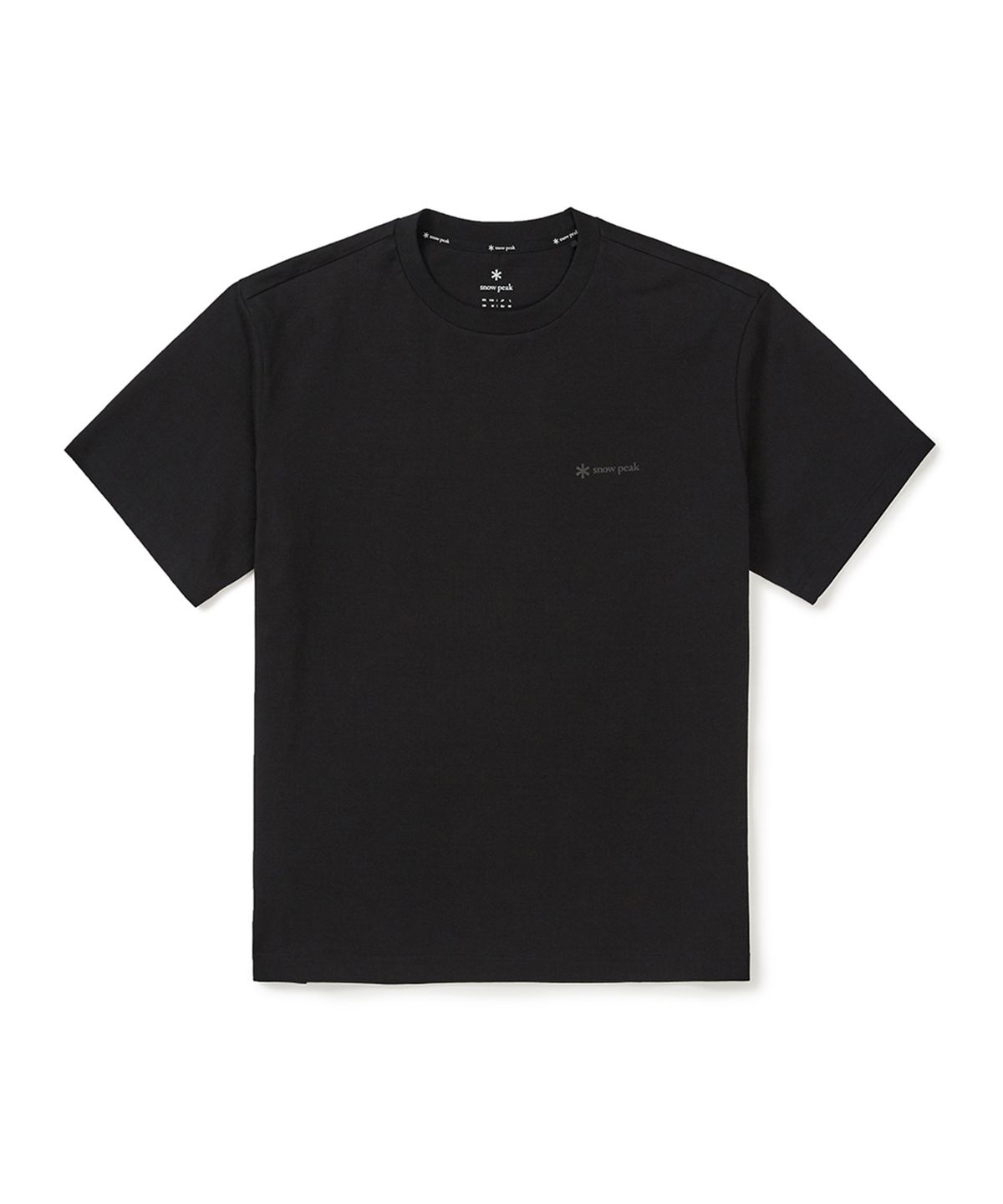 스노우피크 어패럴(SNOWPEAK APPAREL) 코튼 발포 레터링 반팔 티셔츠 (S25MMFTS58) Black