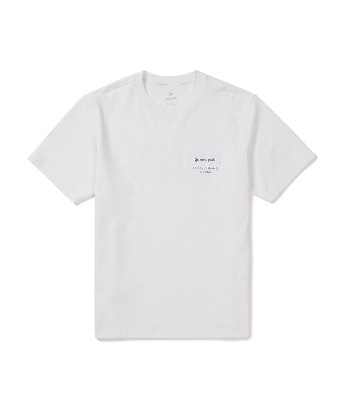 스노우피크 어패럴(SNOWPEAK APPAREL) 에어로쿨 우븐 패치 반팔 티셔츠 (S25MMFTS24) White