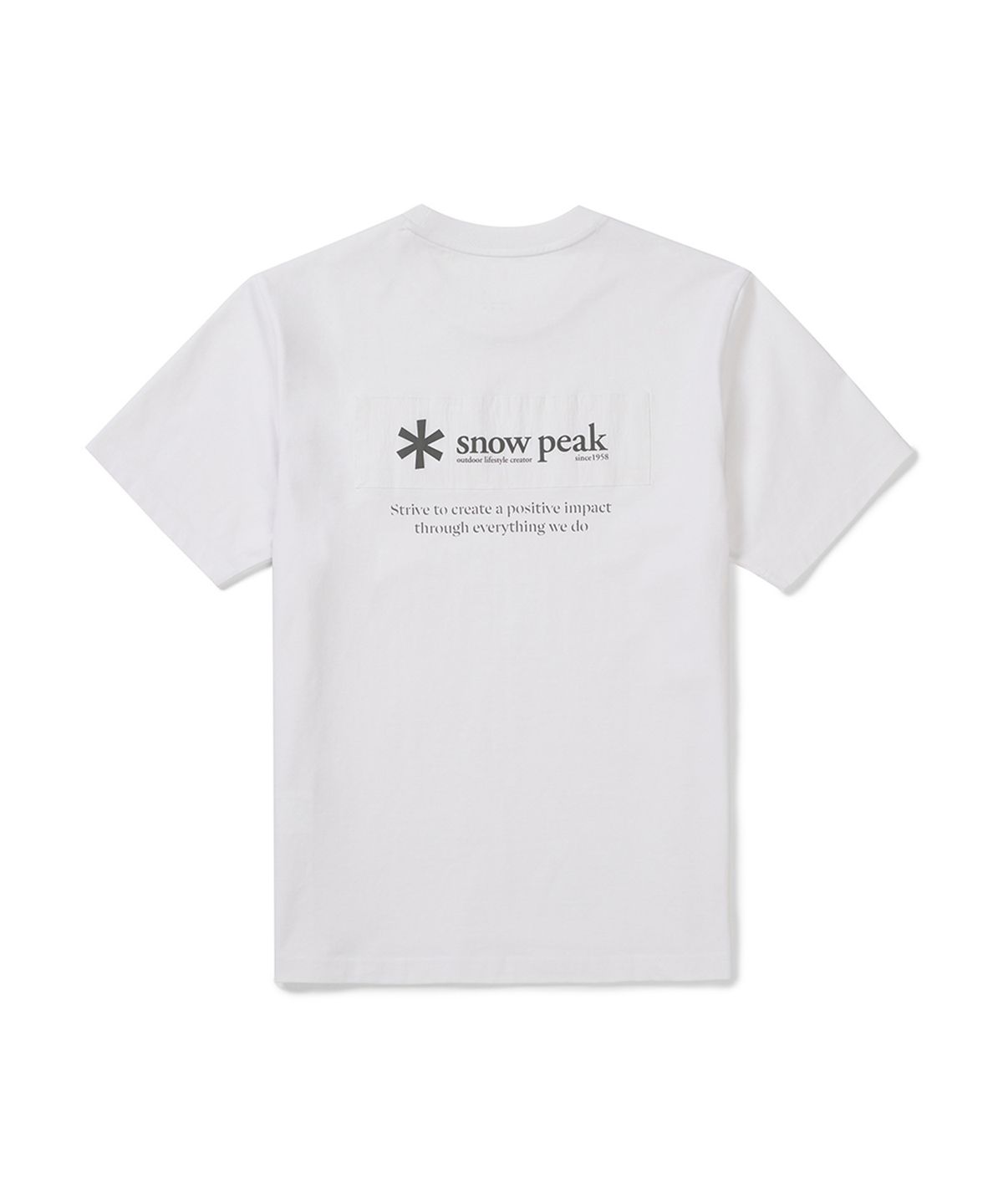 스노우피크 어패럴(SNOWPEAK APPAREL) 에어로쿨 우븐 패치 반팔 티셔츠 (S25MMFTS24) White