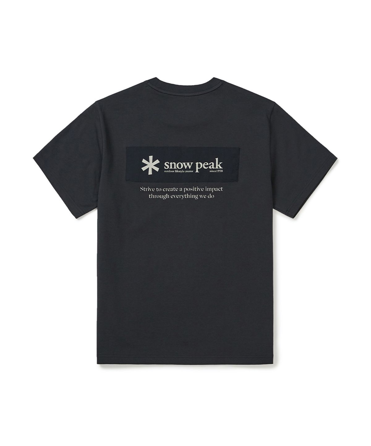 스노우피크 어패럴(SNOWPEAK APPAREL) 에어로쿨 우븐 패치 반팔 티셔츠 (S25MMFTS24) Dark Navy
