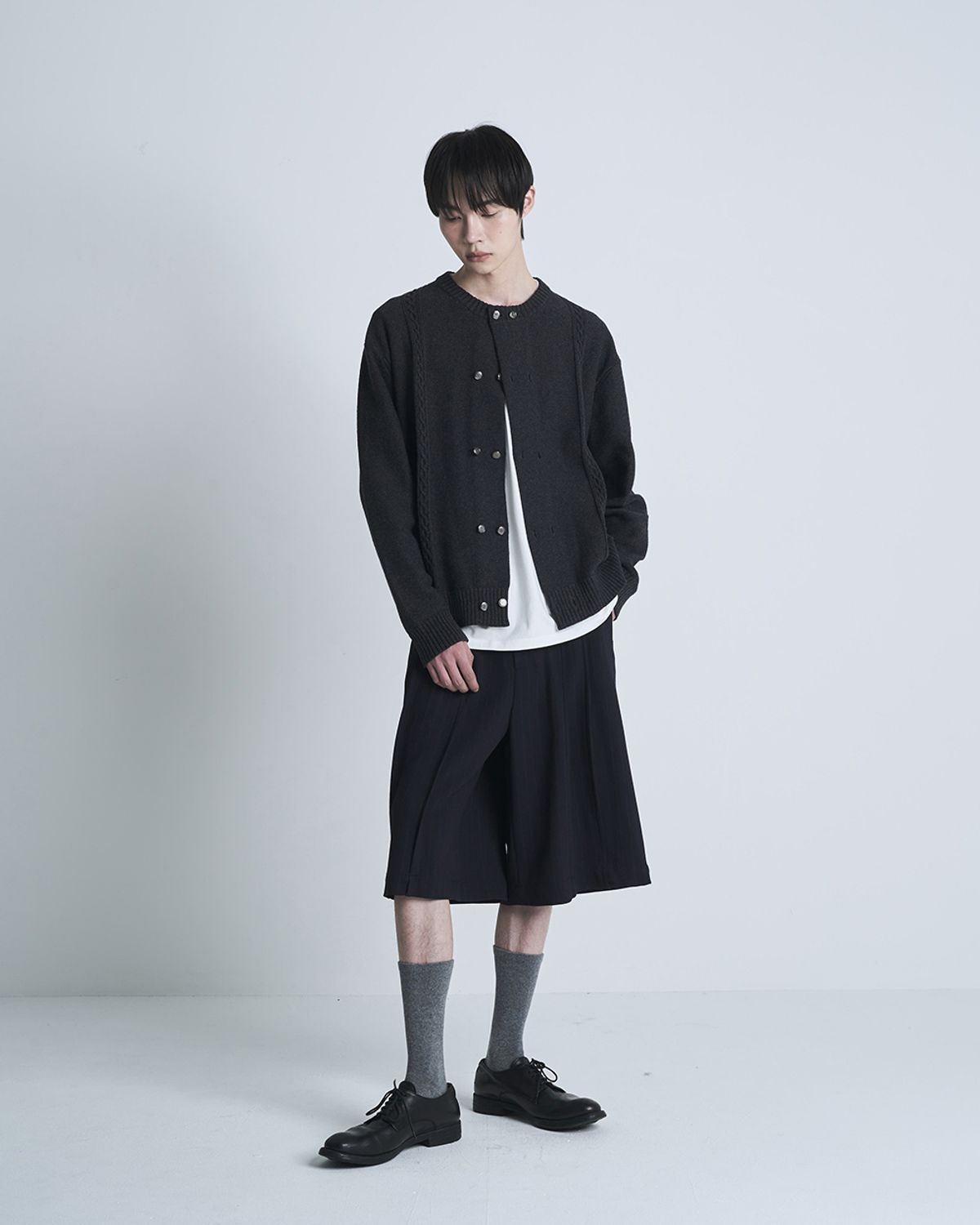 포커페이스(POKERFACE) BELLO CARDIGAN CHARCOAL