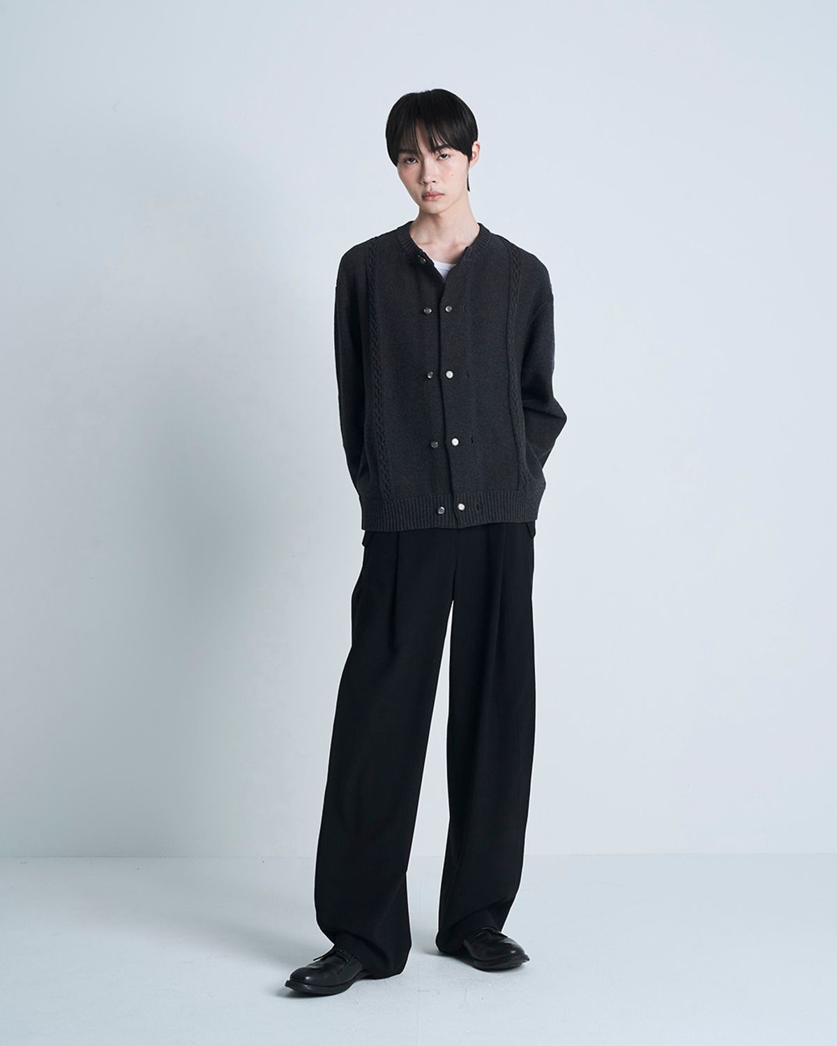 포커페이스(POKERFACE) BELLO CARDIGAN CHARCOAL