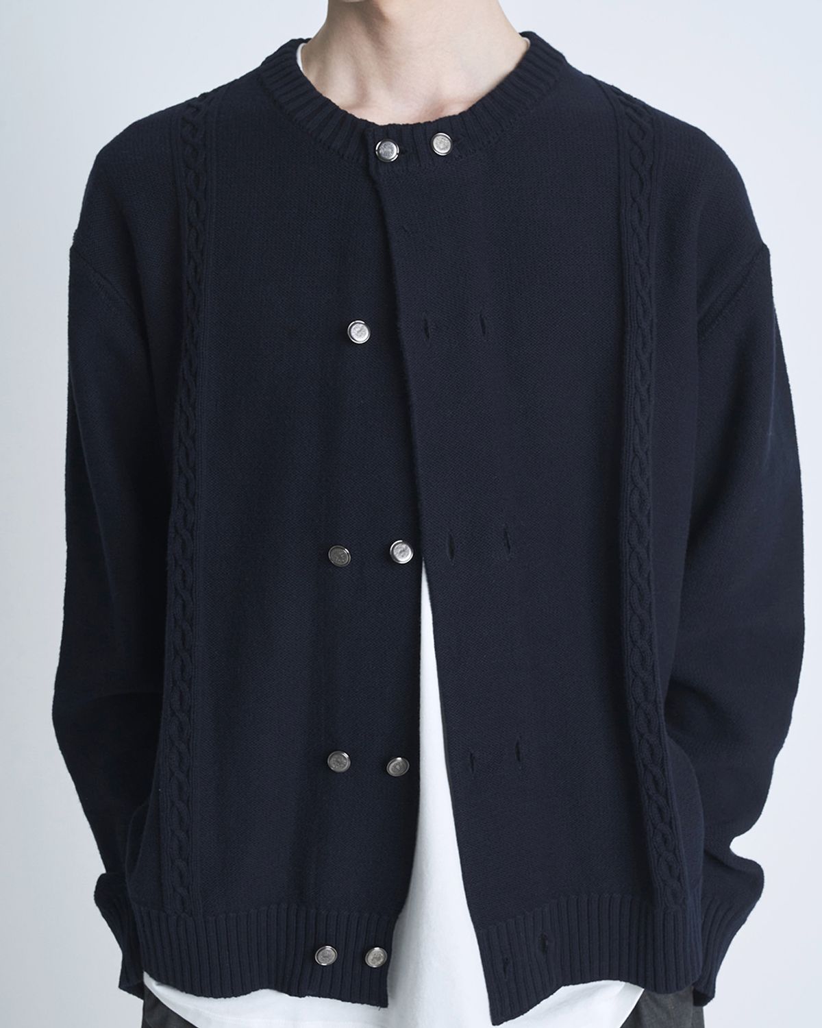 포커페이스(POKERFACE) BELLO CARDIGAN DARK NAVY