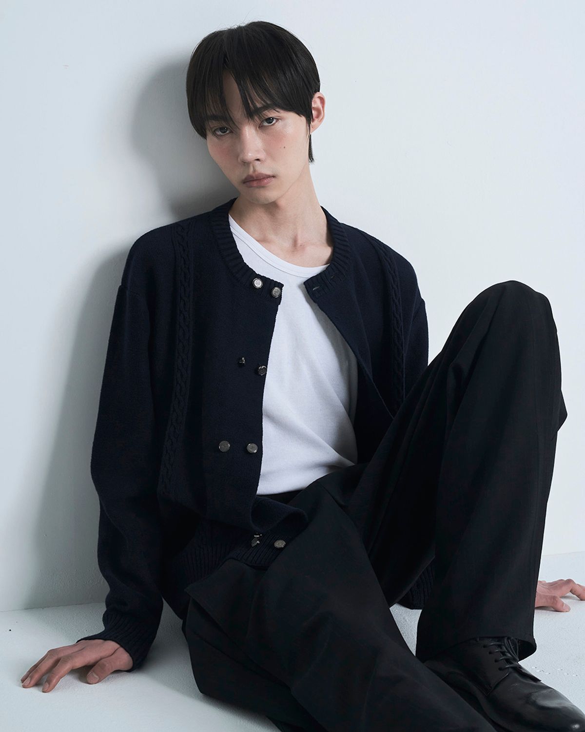 포커페이스(POKERFACE) BELLO CARDIGAN DARK NAVY