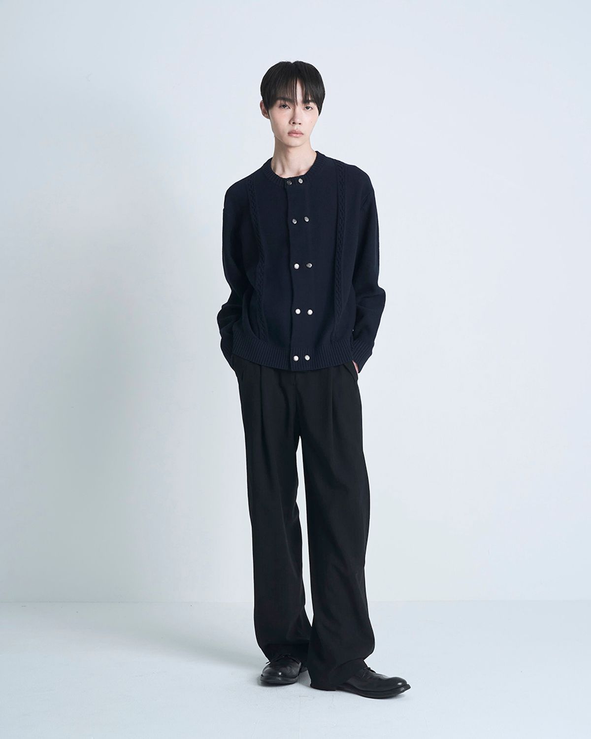 포커페이스(POKERFACE) BELLO CARDIGAN DARK NAVY