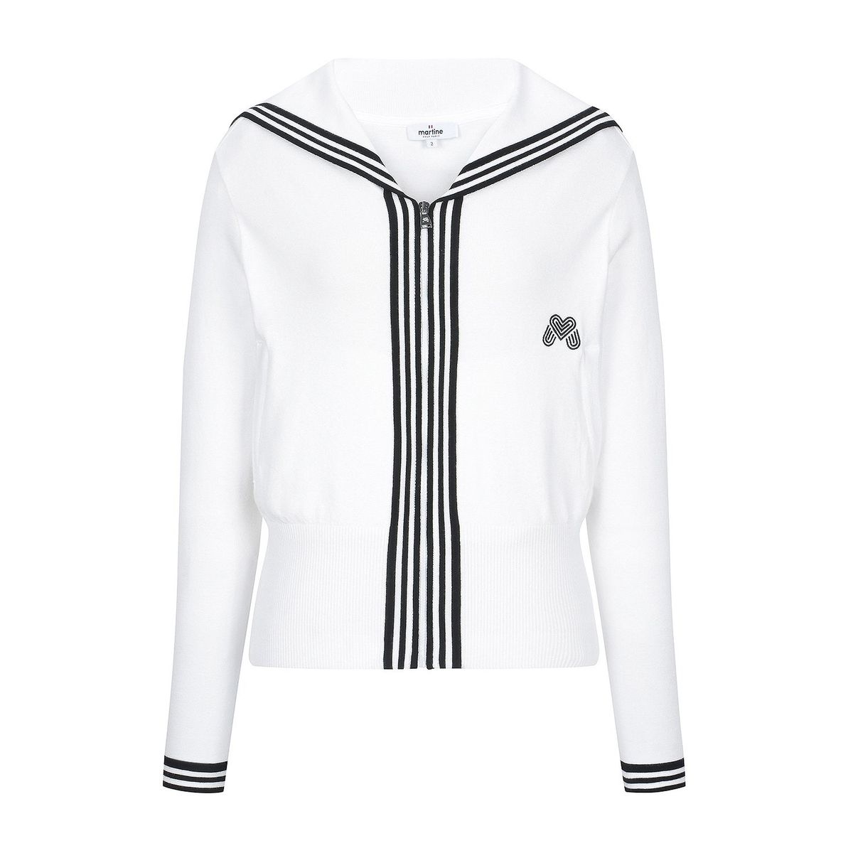마틴골프(MARTINE GOLF) Full Open Knit Cardigan_O/White